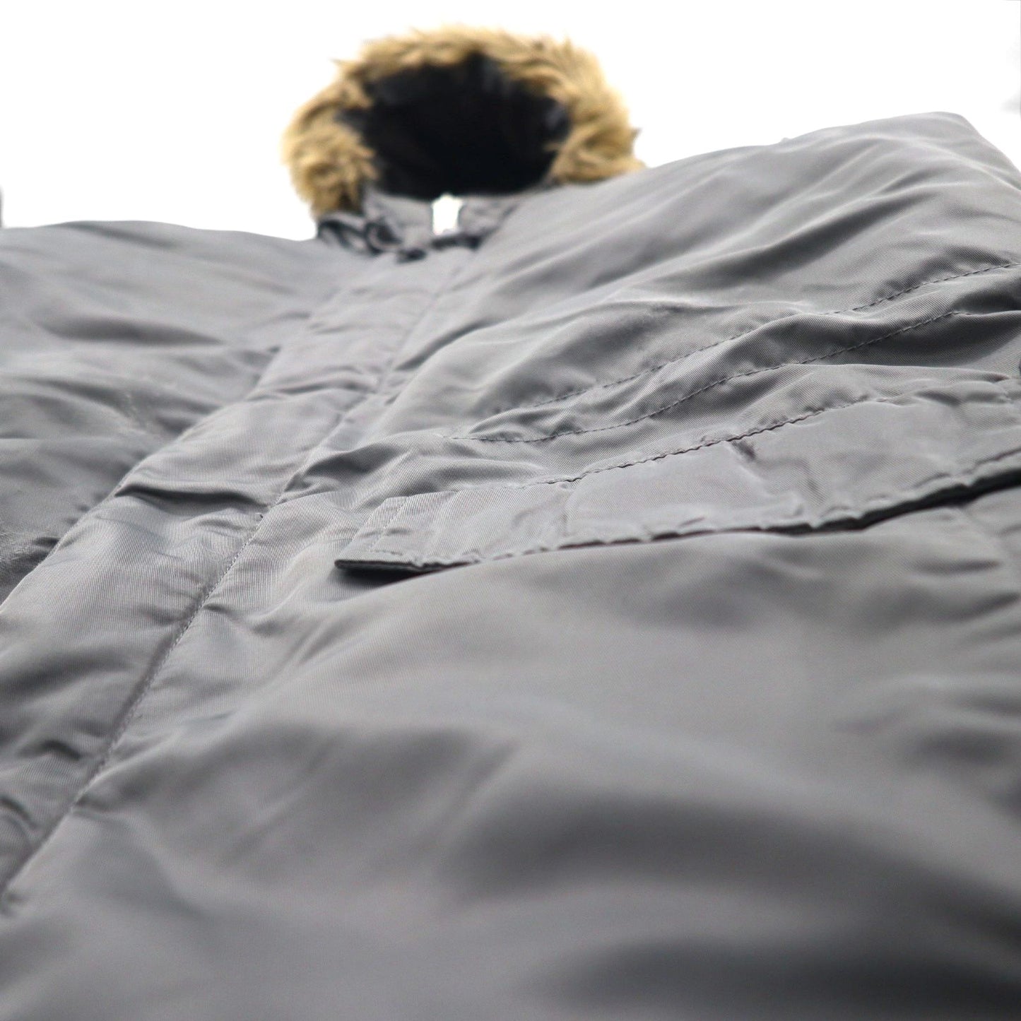 STUSSY 90s Navy Tag N-3B Flight Jacket, Size M, Drawcord, Padded, Removable Fur