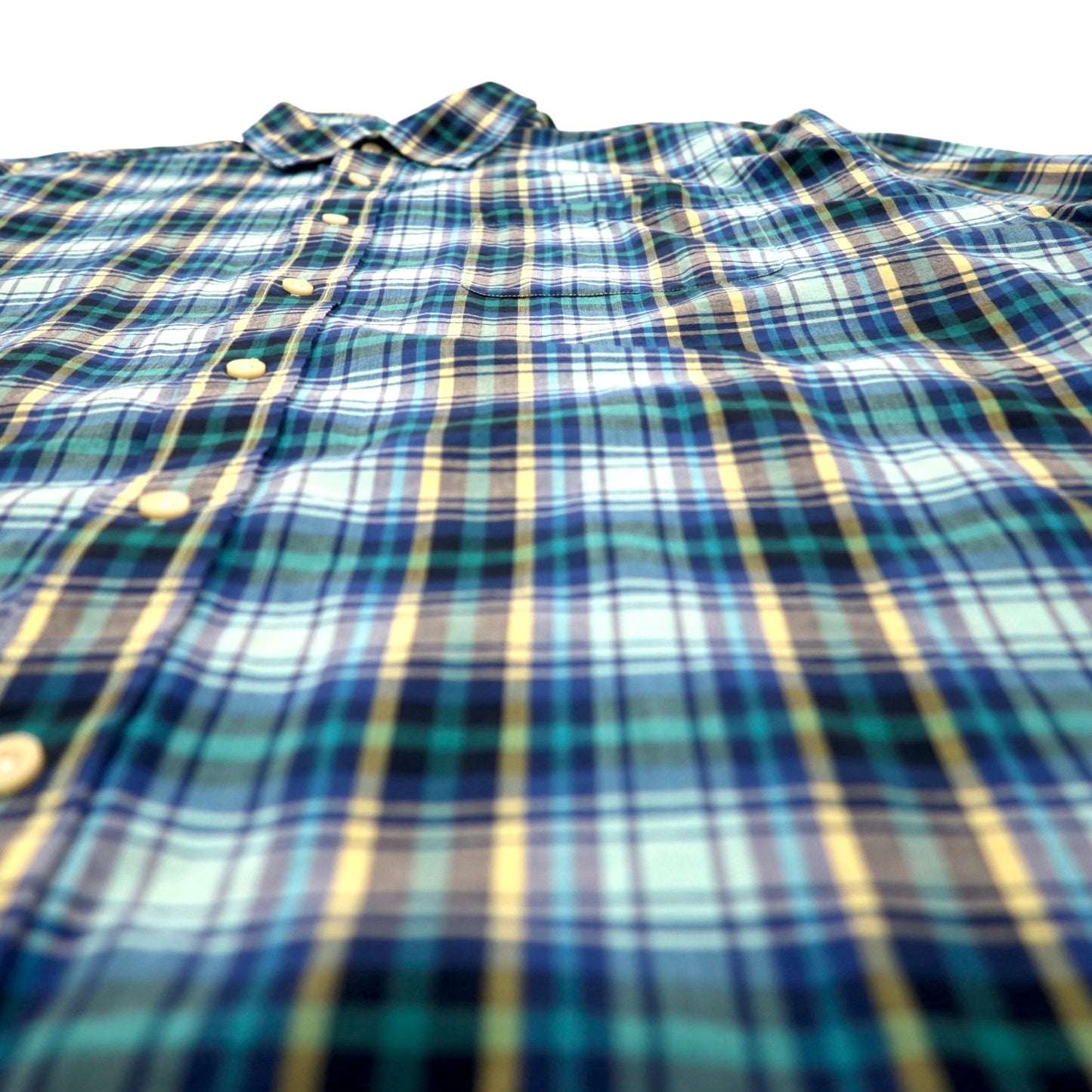 PENDLETON 半袖シャツ XL ブルー チェック コットン 胸ポケット