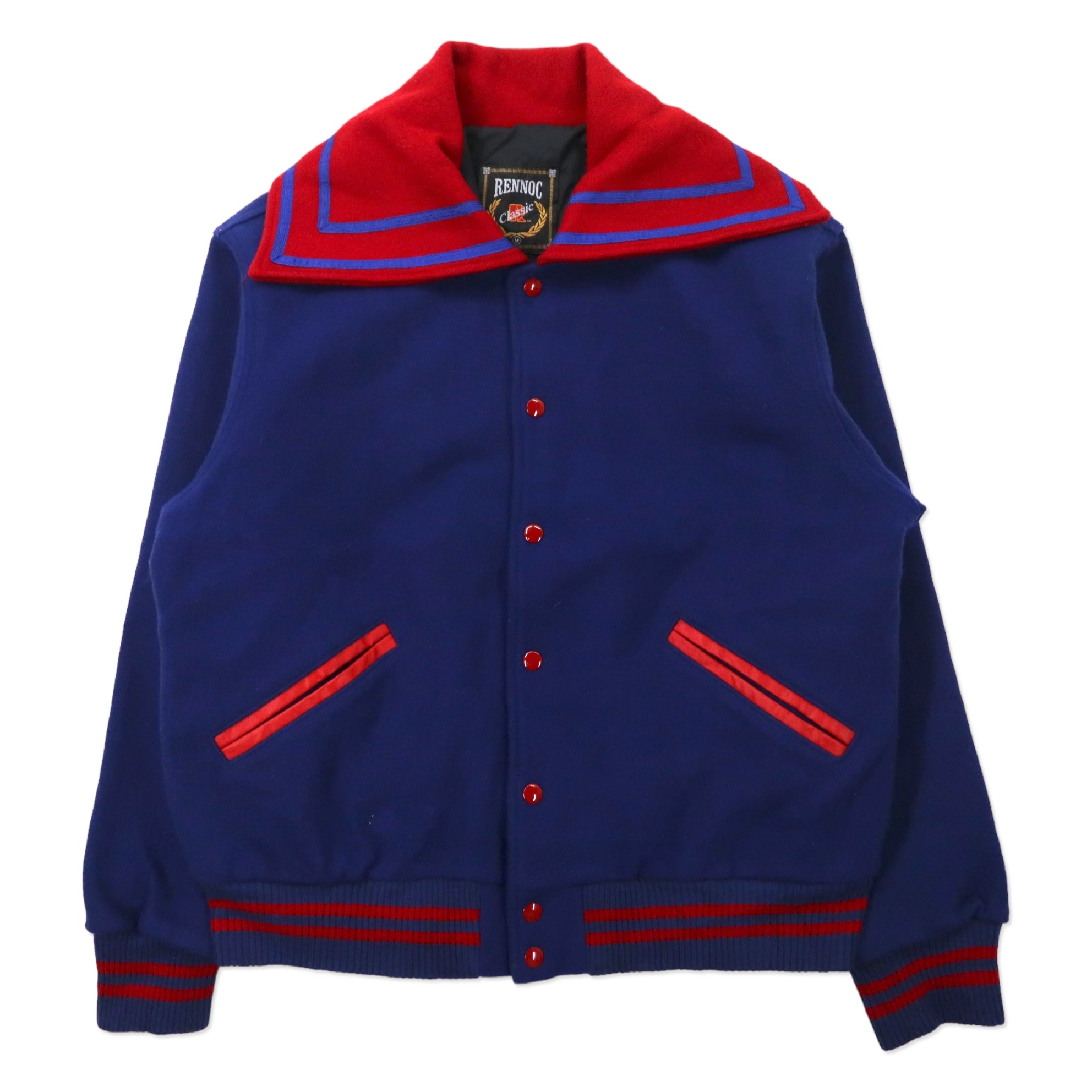 USA MADE 90's Rennoc Varsity Jacket M Blue Wool – 日本然リトテ