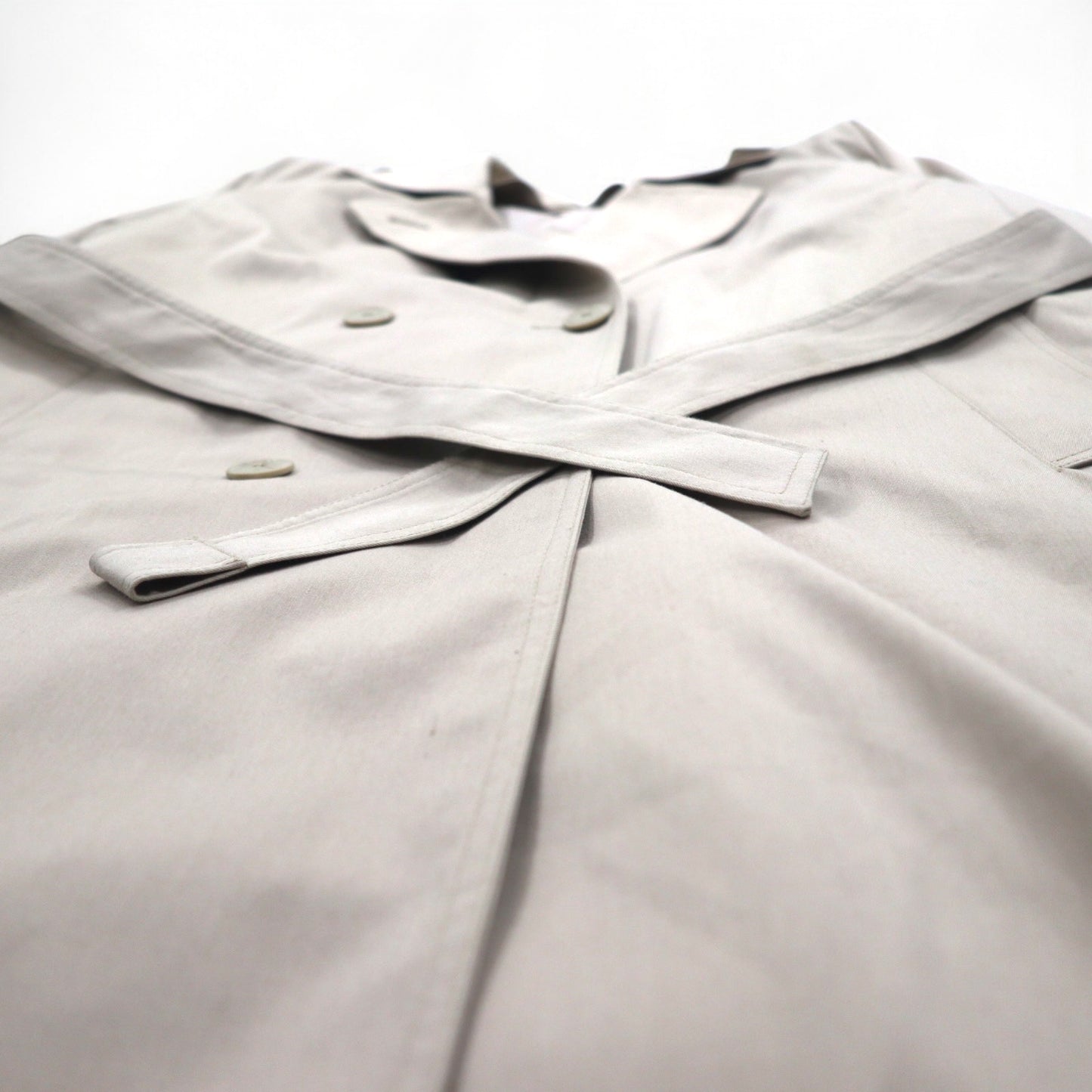 John Weitz ポーランド製 90年代 ダブルブレスト トレンチコート L ベージュ ベルト付き ライナー着脱式