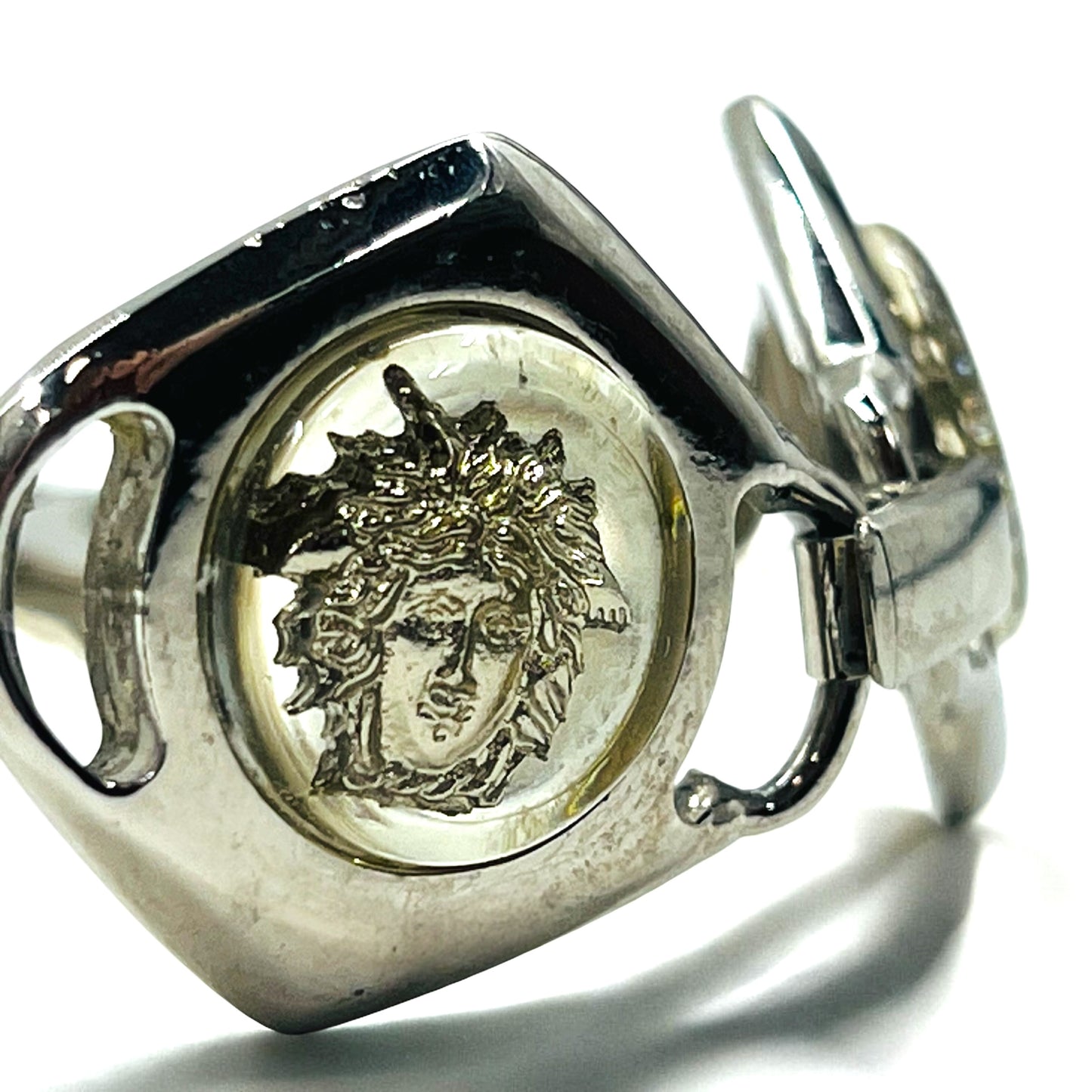 GIANNI VERSACE Made in Italy Vintage Medusa Silver Bracelet Metal
