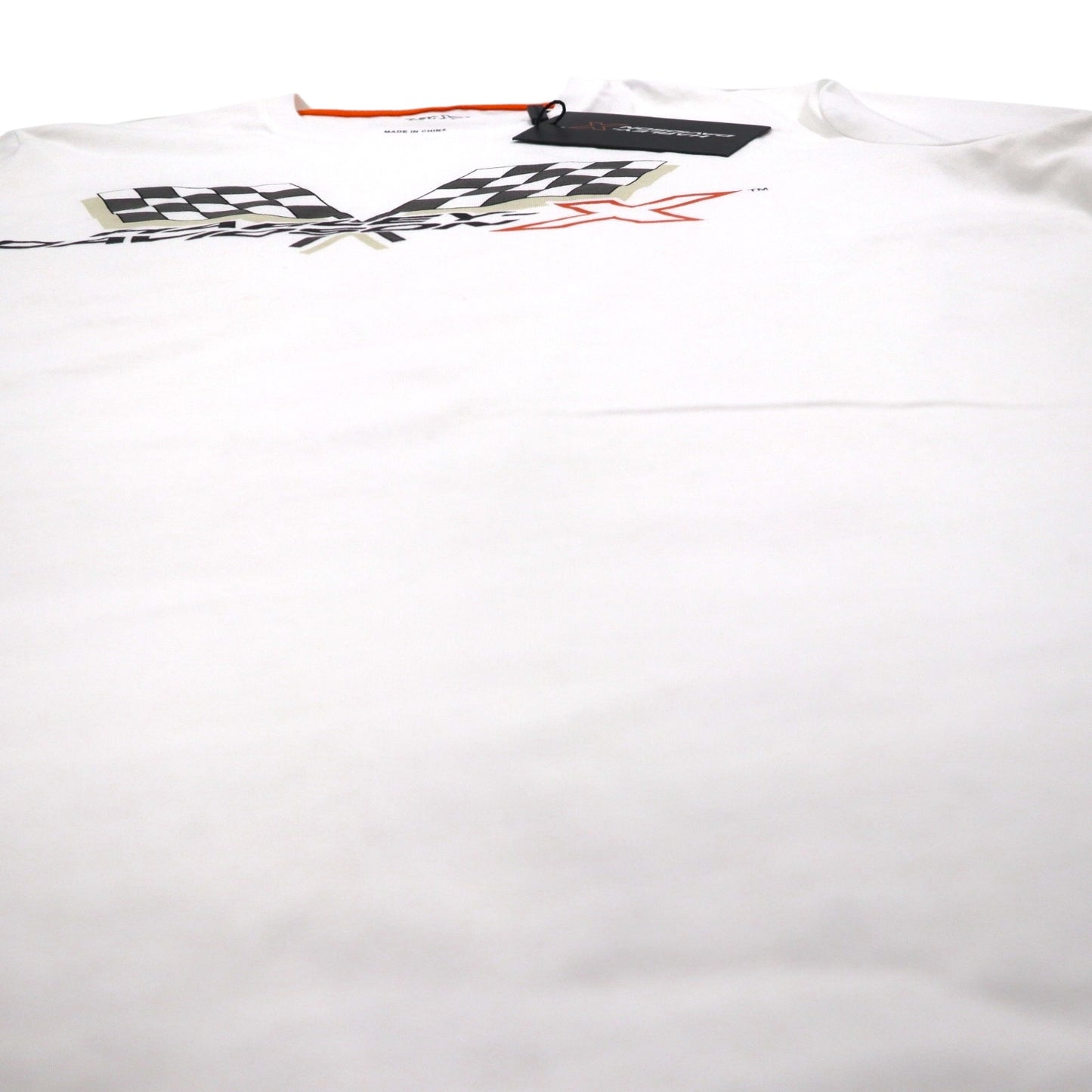 HARLEY DAVIDSON フラッグチェック プリント Tシャツ 2XL ホワイト コットン 未使用品