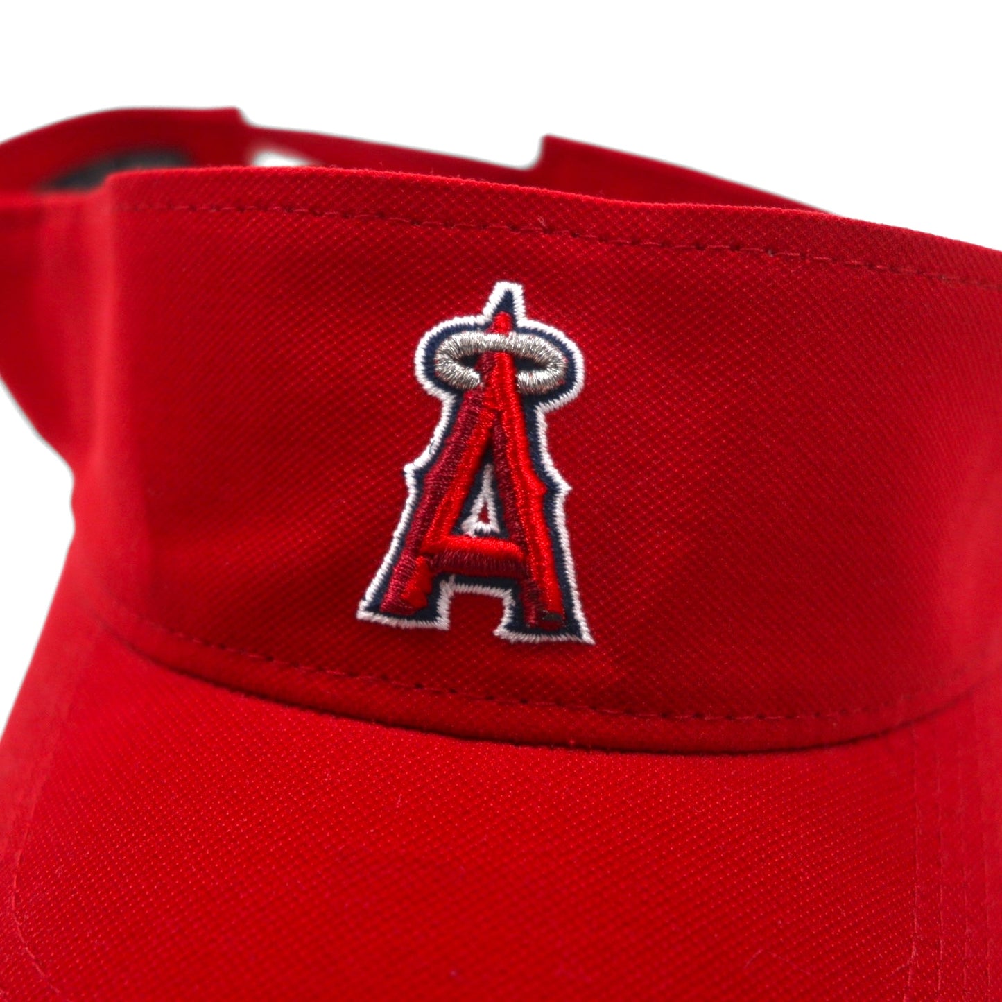 NIKEドライフィット サンバイザー キャップ FREE レッド MLB Los Angeles Angels スウォッシュ