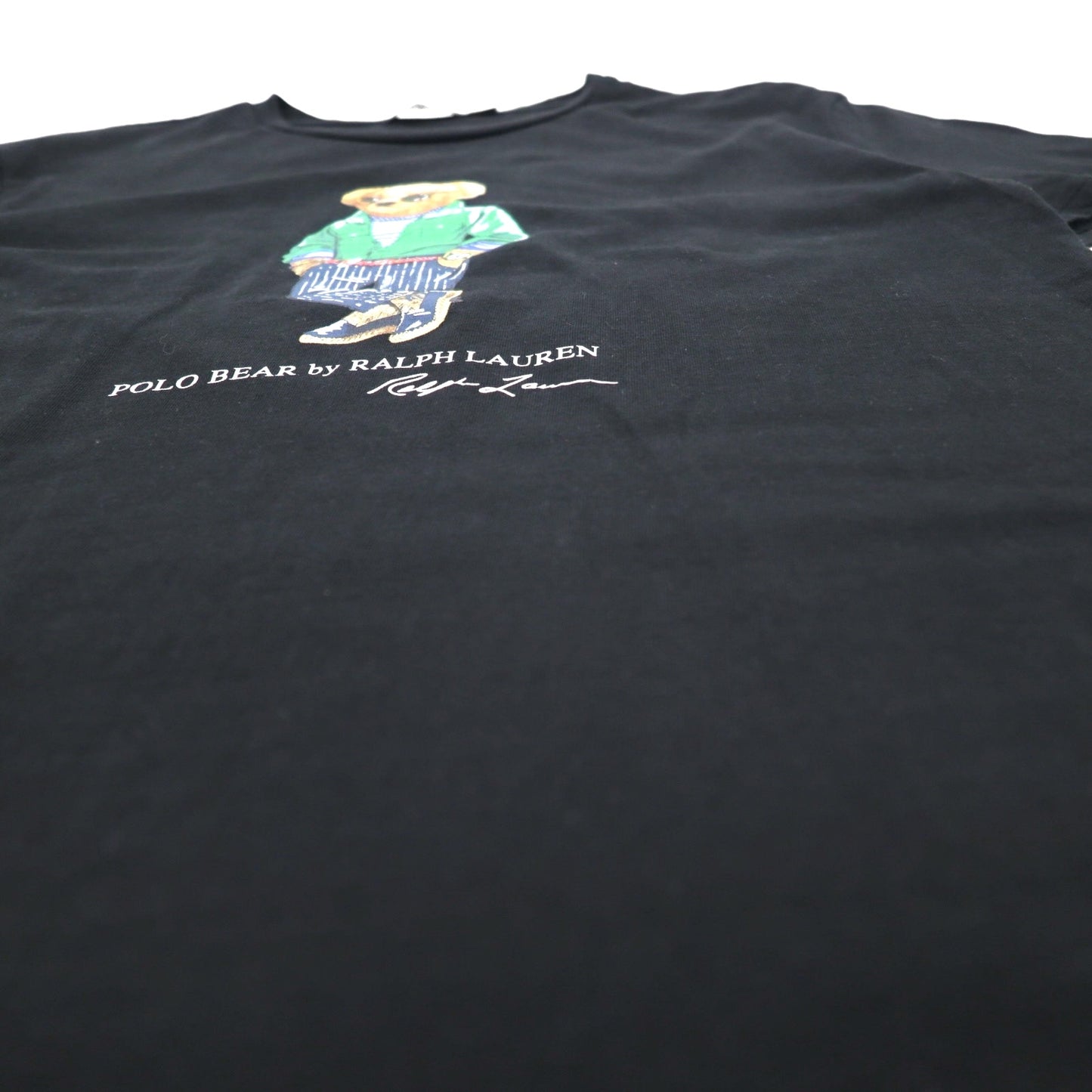 POLO RALPH LAUREN ポロベア プリント Tシャツ L ブラック コットン POLO BEAR