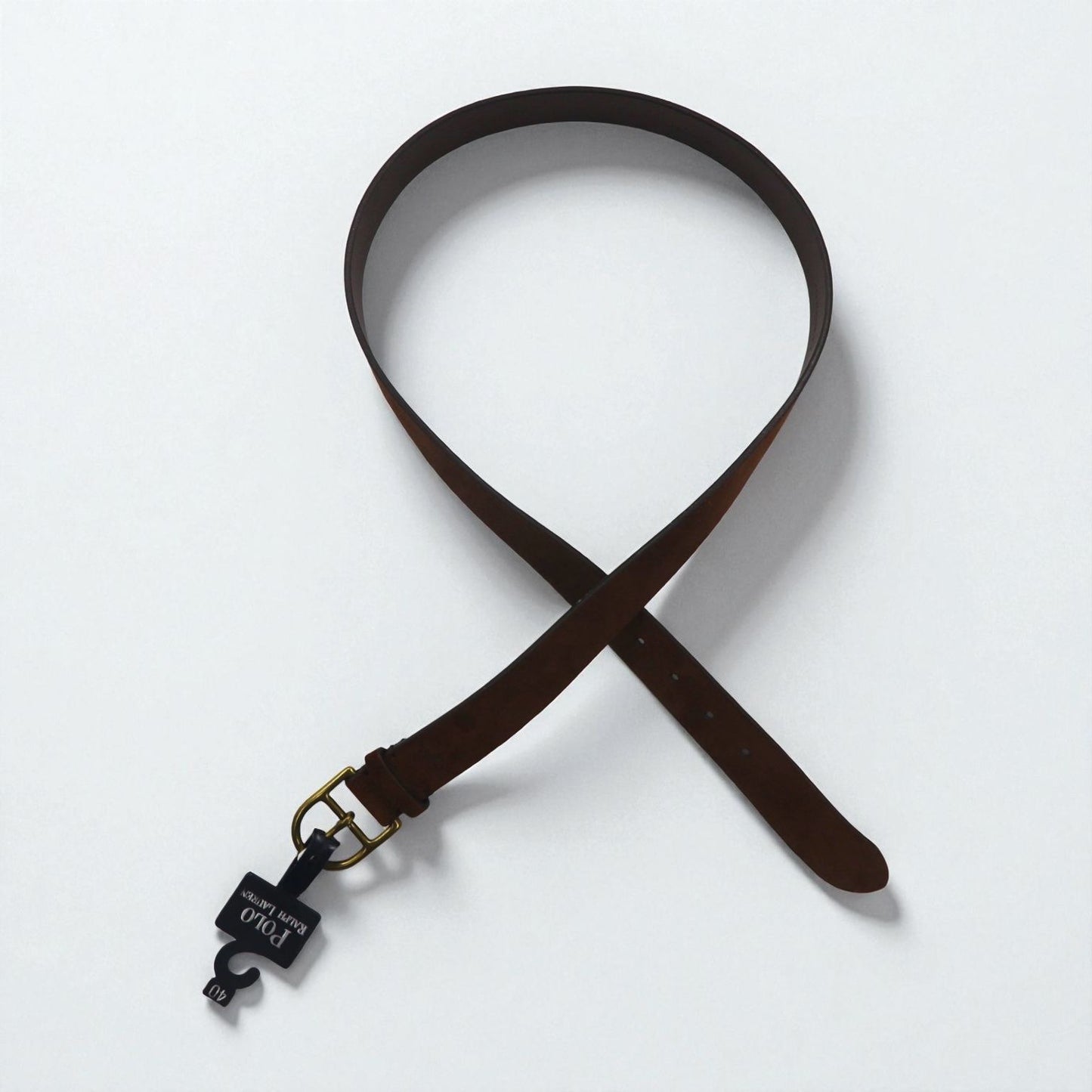 Polo Ralph Lauren イタリアンレザー ベルト ブラウン レザー ゴールド バックル 405188056-213 未使用品