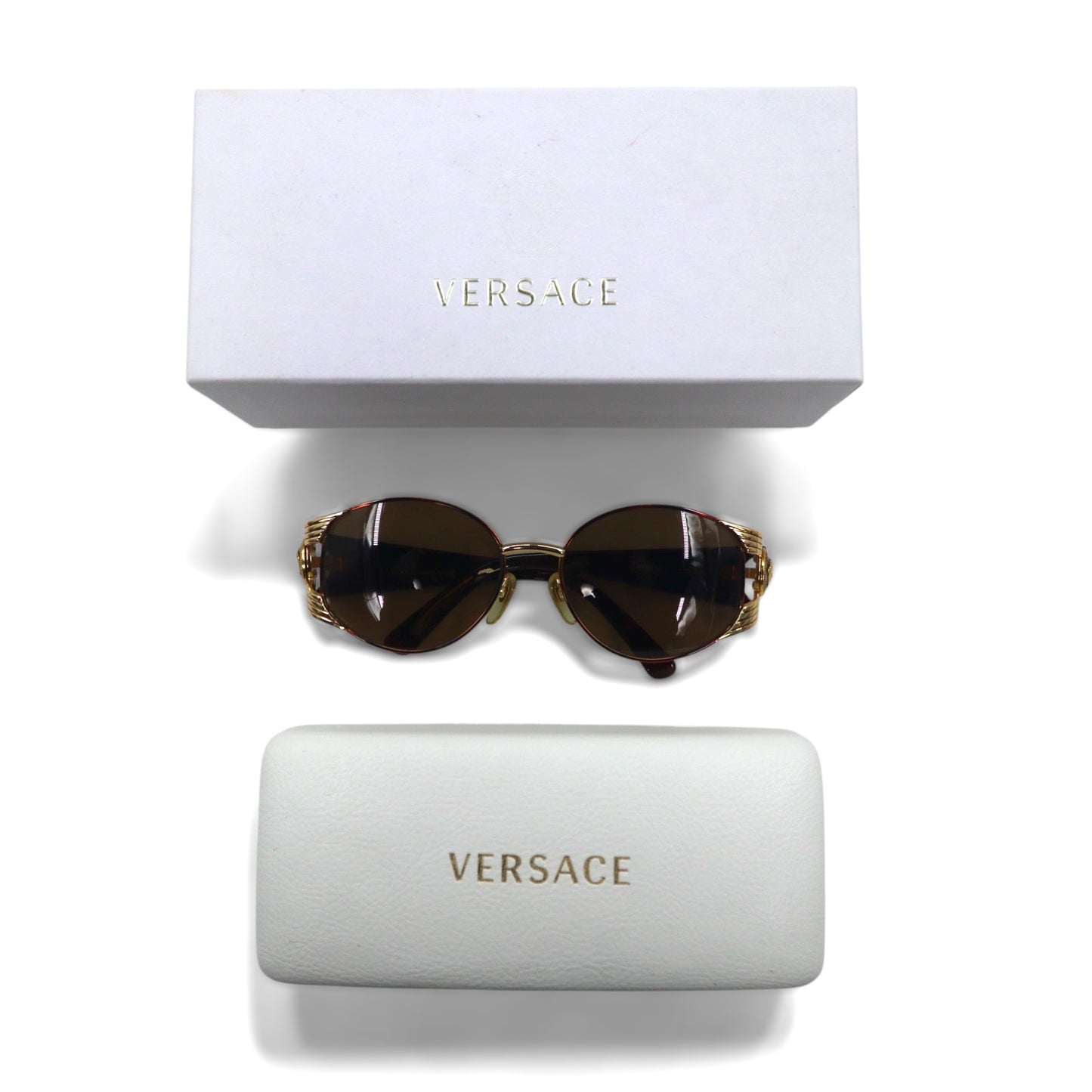 GIANNI VERSACE ヴィンテージ イタリア製 メデューサ サングラス ゴールド ベッコウ S64 31L