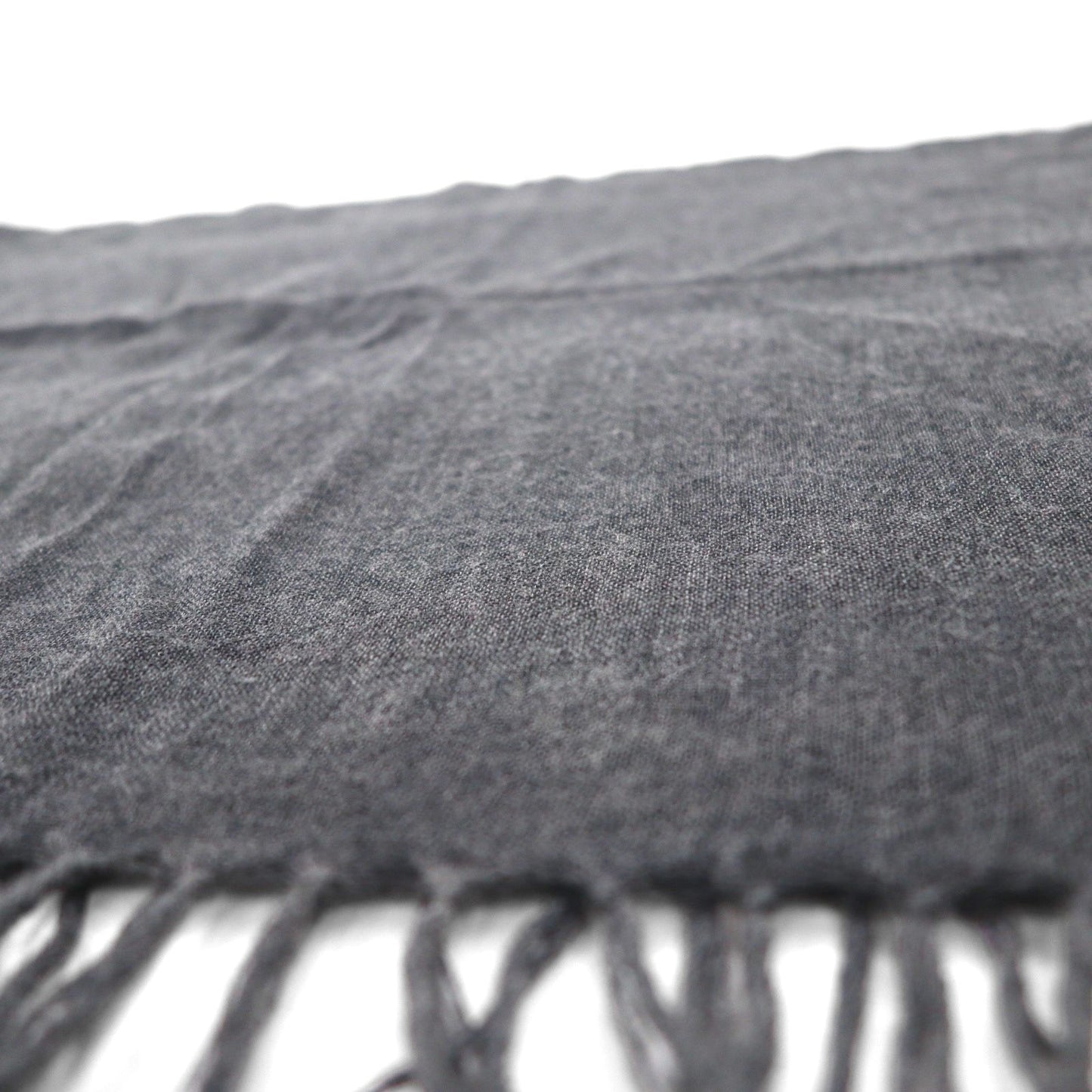 BRUNELLO CUCINELLI イタリア製 カシミヤ フリンジ マフラー グレー