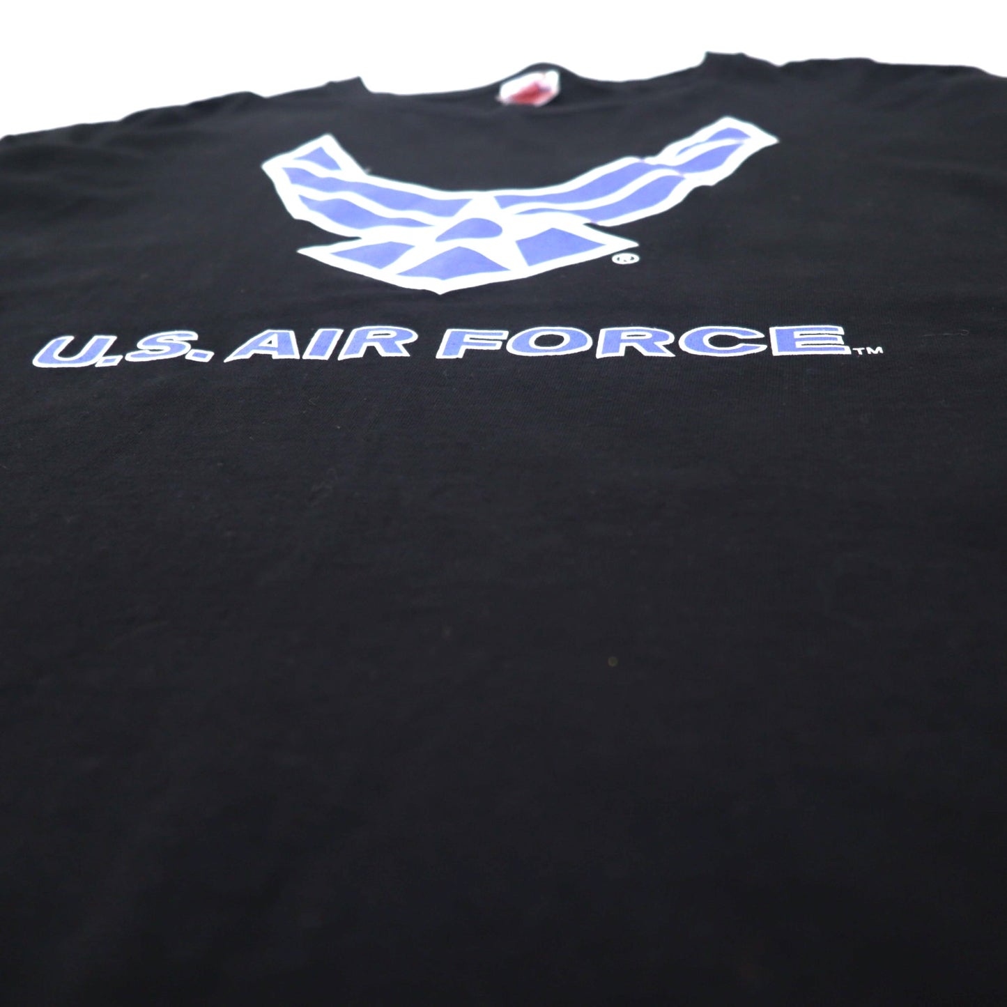US AIR FORCE US Military Print T-Shirt 2XL Black Cotton Military BAYSIDE MADE TEE