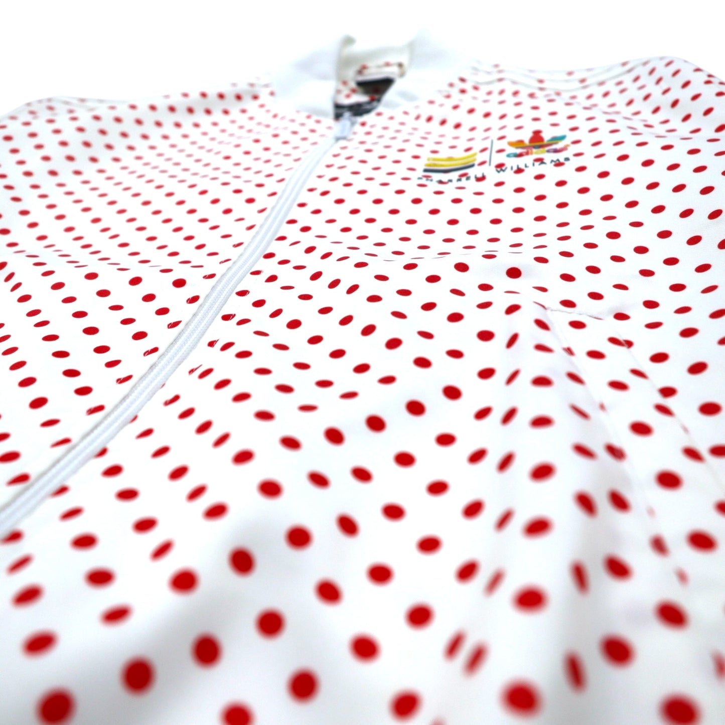 adidas originals × PHARRELL WILLIAMS ATP-style track jacket jersey M white red dots Z97396