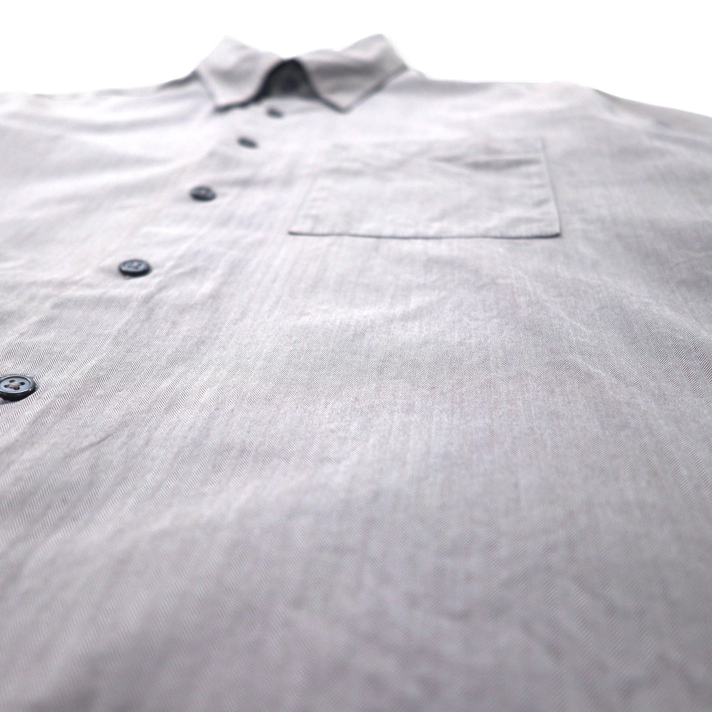 CK Calvin Klein Herringbone Striped Shirt XL Gray Cotton