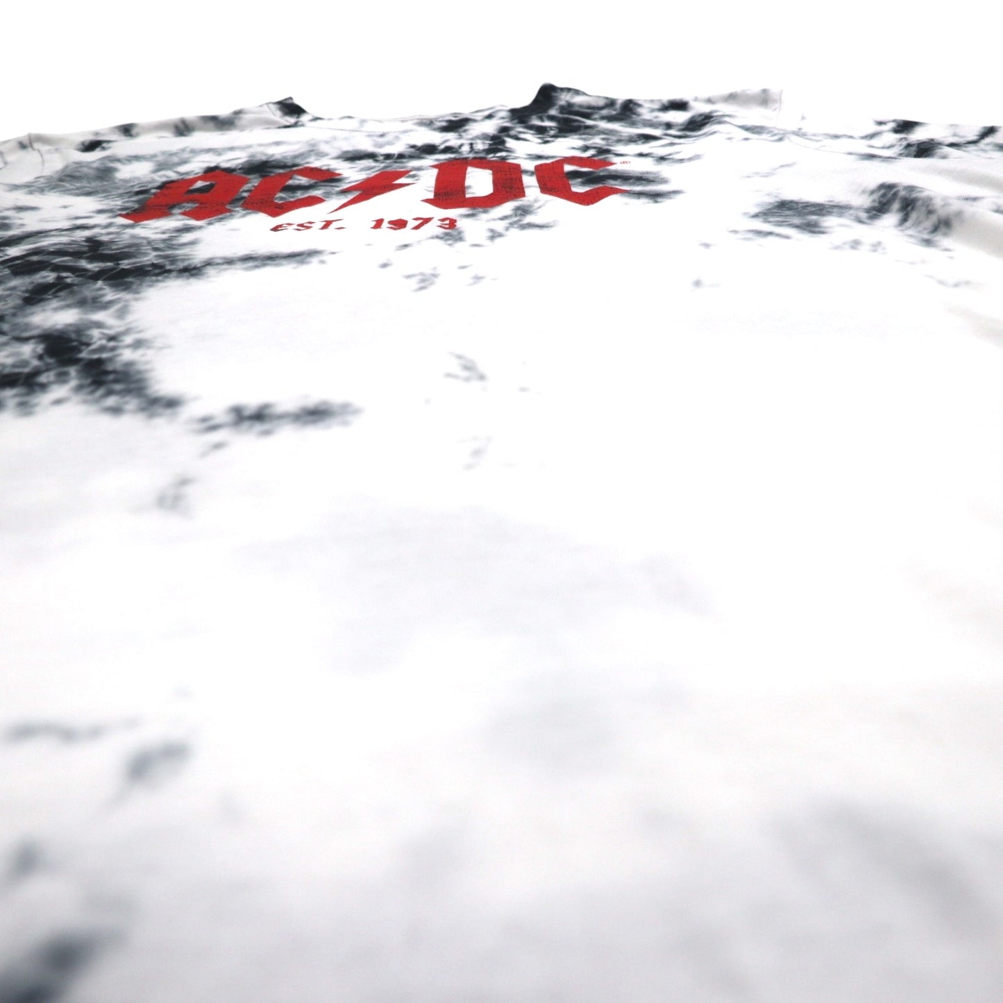 AC/DC オフィシャル ロック バンド Tシャツ バンT L ホワイト タイダイ コットン