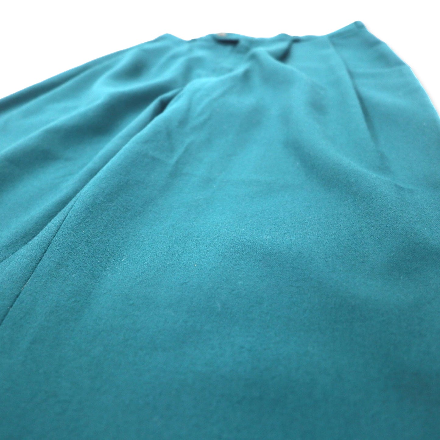 BOUTIQUE by Elegance S.A. Paris 西ドイツ製 80年代 2タック ワイド スラックスパンツ 40 グリーン ウール ユーロヴィンテージ