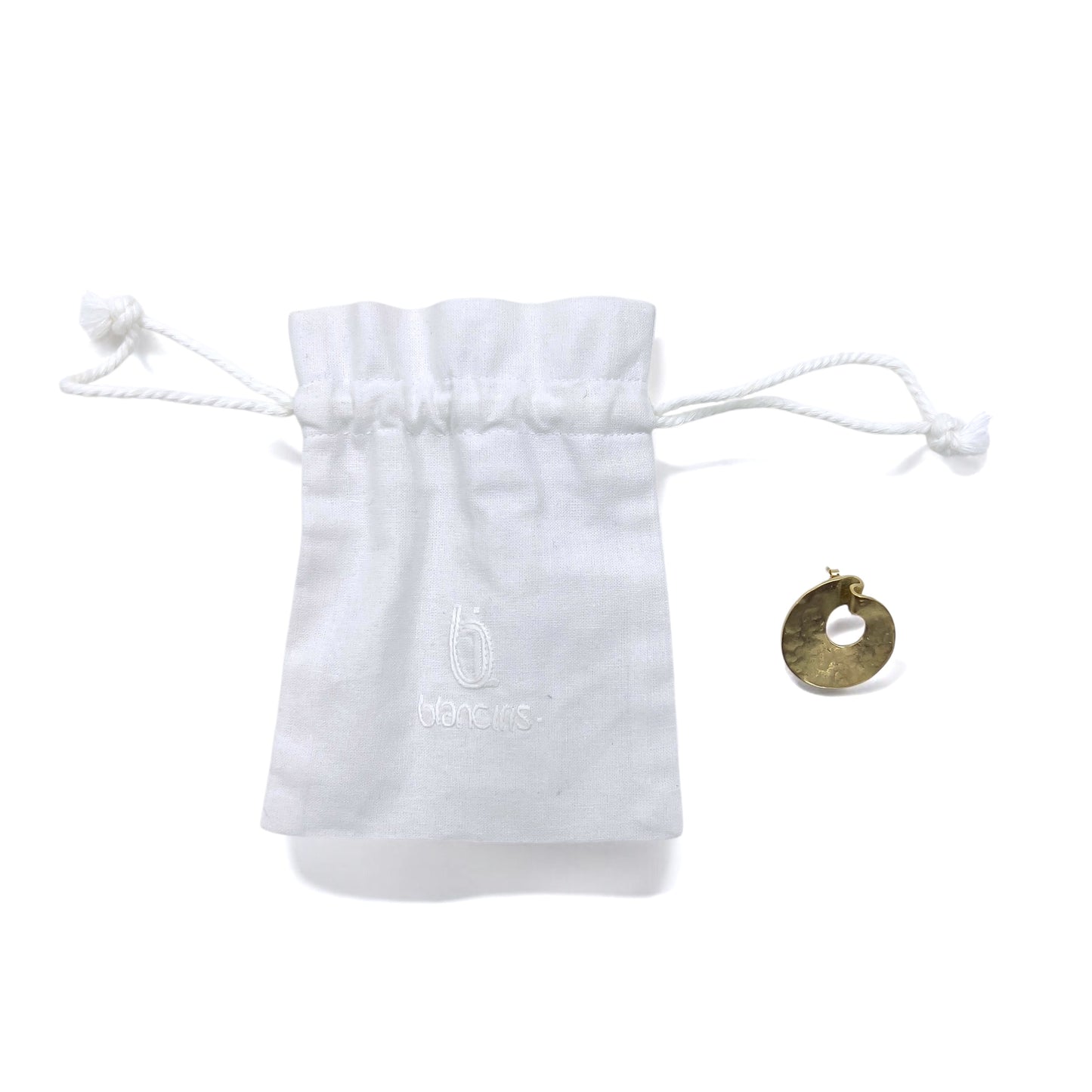 blanciris サークル ピアス ゴールド 鎚目 ハンマーワーク ESTNATION 取扱い