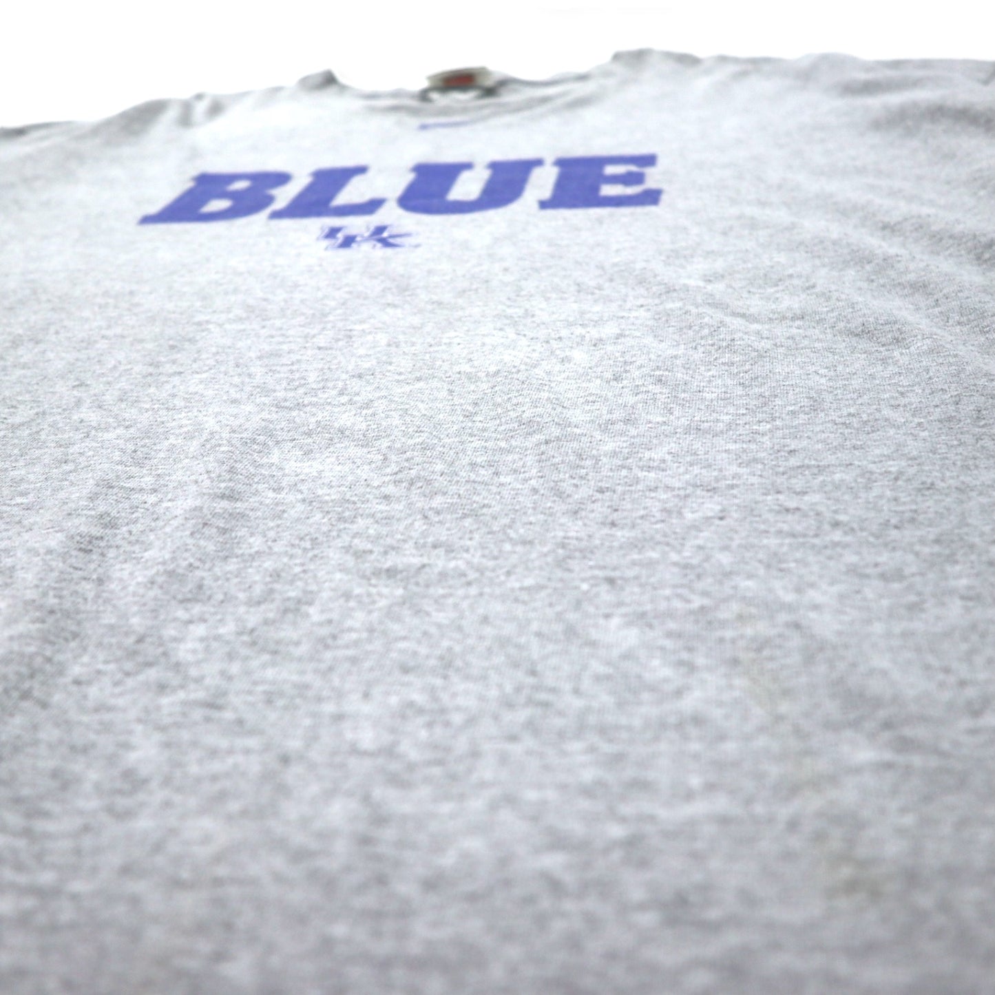 NIKE 90s Center Swoosh Print T-Shirt XXL Grey Cotton Team Tag NCAA College Kentucky Wildcats Big Size