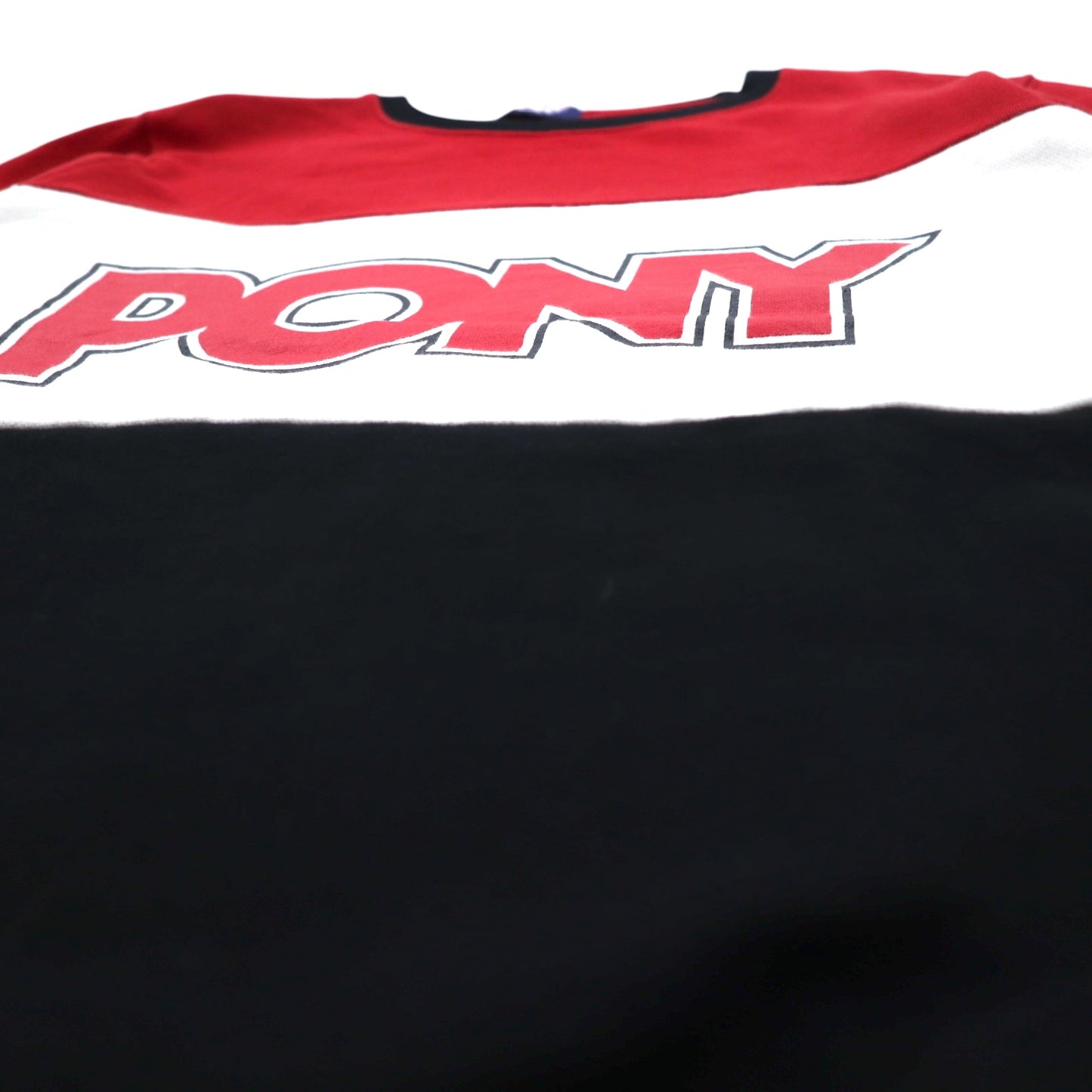 Vintage PONY Crewneck Sweatshirt スウェット L レッド ホワイト ブラック トリコロール
