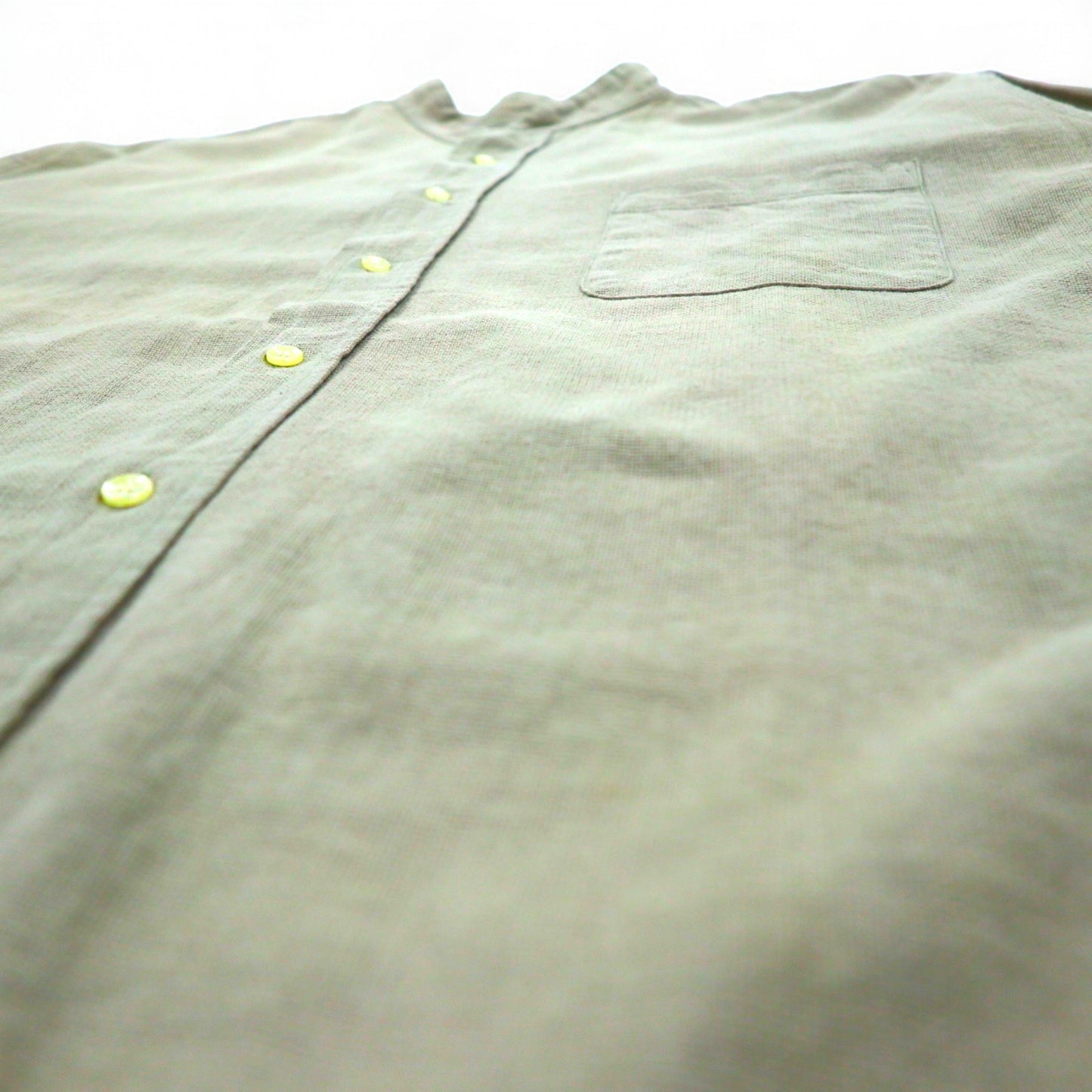 McGREGOR 90年代 リネン バンドカラー シャツ XL ベージュ ビッグサイズ 日本製