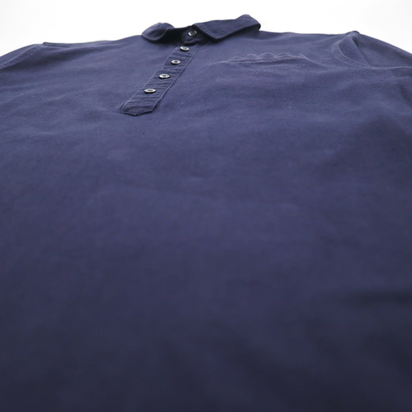 LACOSTE Vintage-processed long-sleeved polo shirt, S, Navy, VINTAGE WASHED, one-point logo