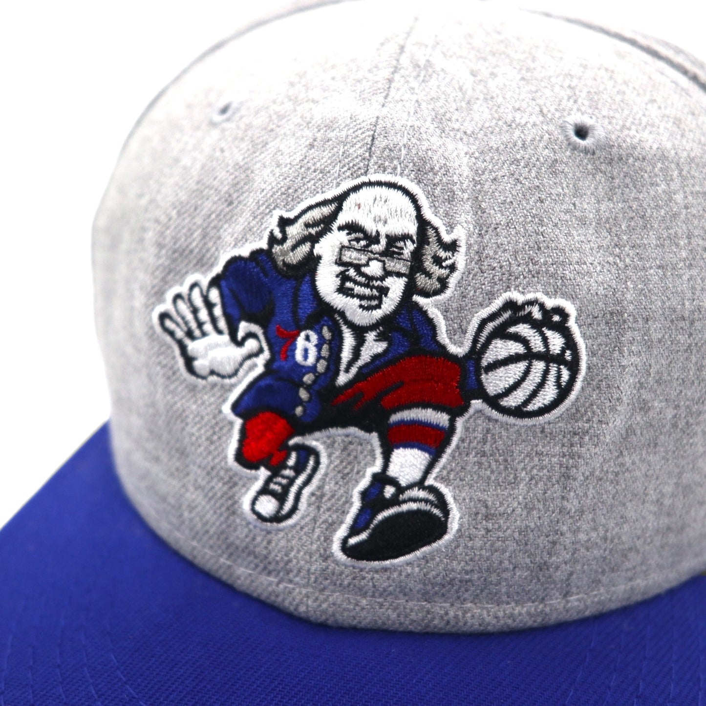 NEW ERA バイカラー スナップバック ベースボールキャップ FREE グレー ブルー NBA PHILADELPHIA 76ERS