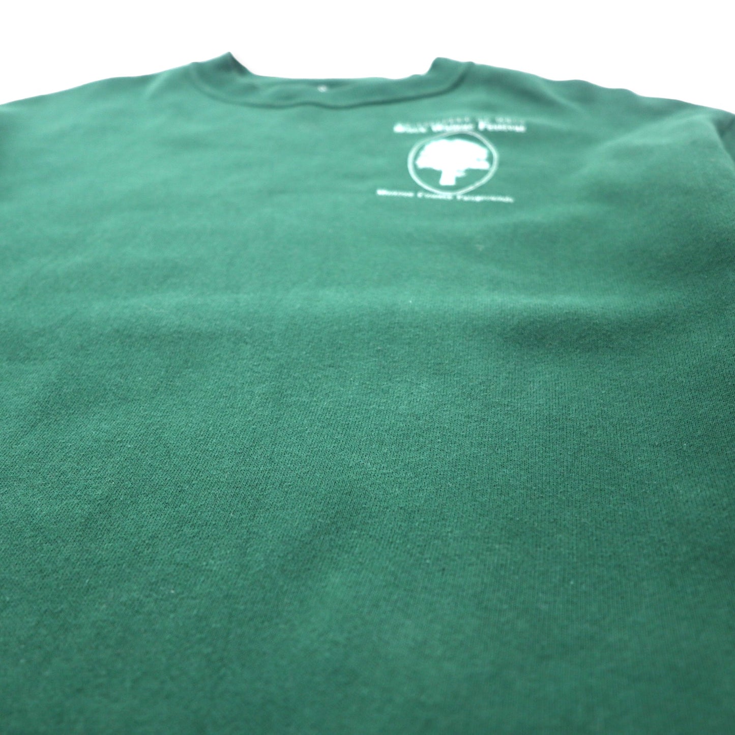 JERZEES USA製 90年代 クルーネック スウェット M グリーン コットン 裏起毛 Black Walnut Festival
