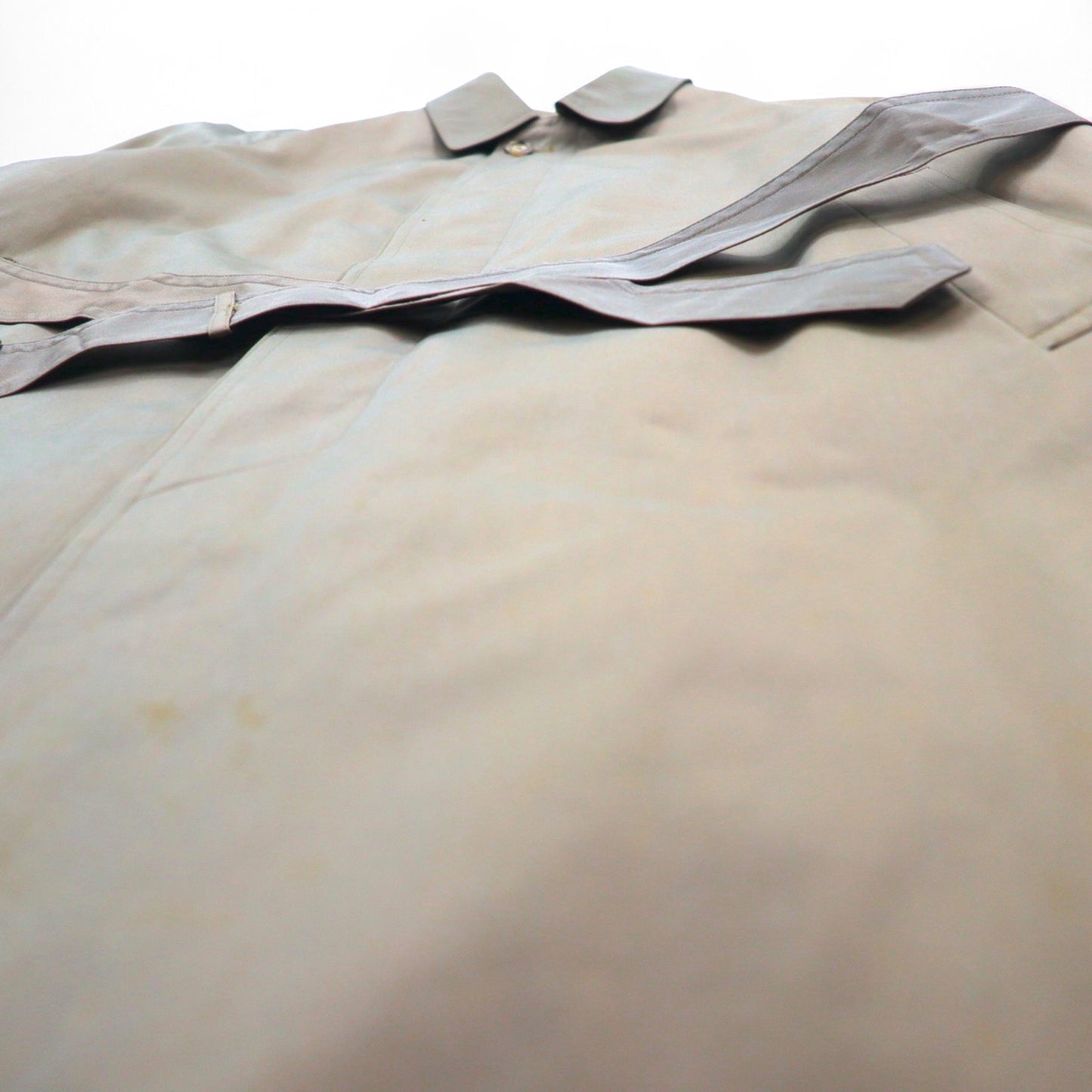 Christian Dior オールド ステンカラーコート トレンチコート L カーキ 玉虫 ベルト付き 比翼 ライナー着脱式 日本製