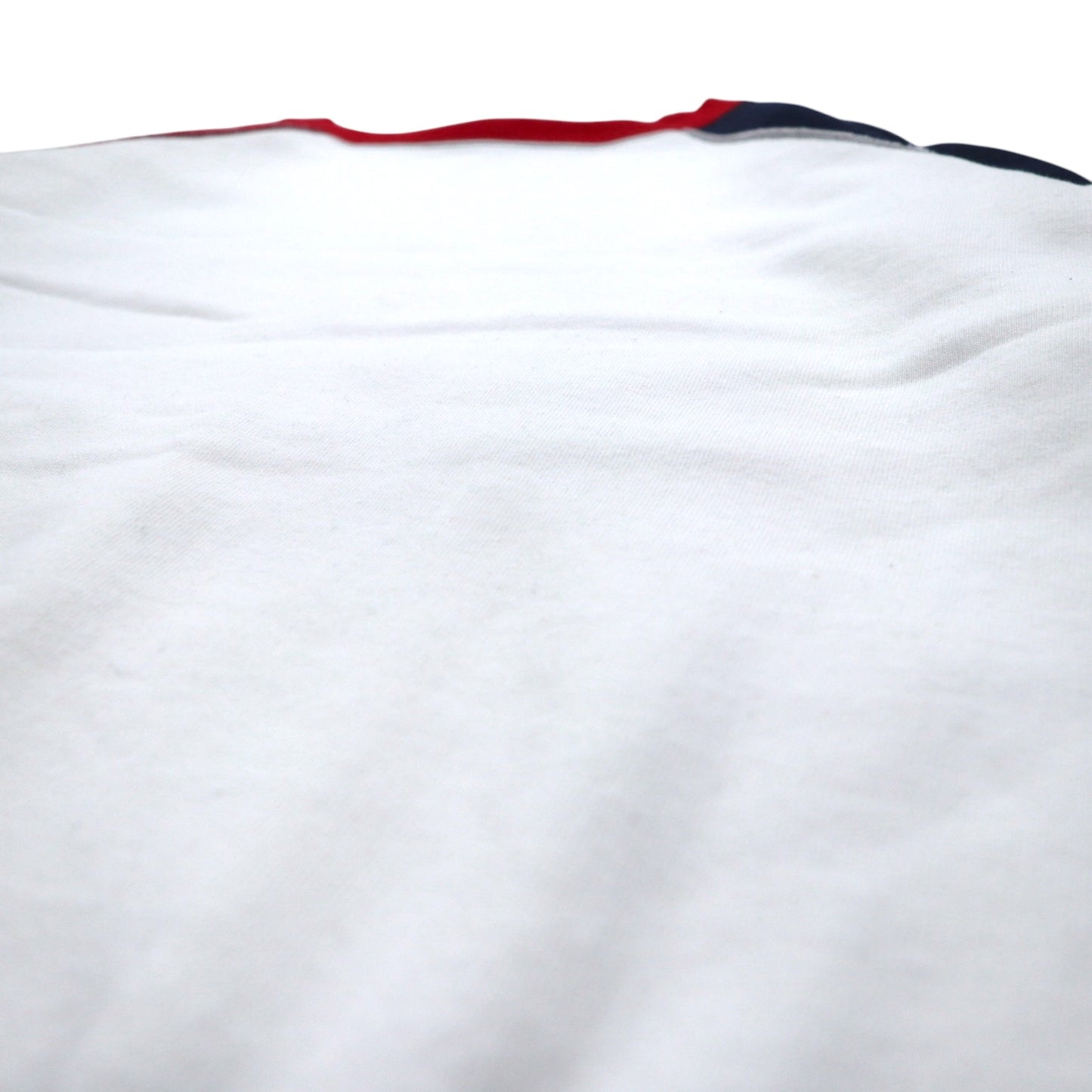 DENIME ラグラン スウェット M ホワイト トリコロール 裏起毛 DNM SPORTS 日本製