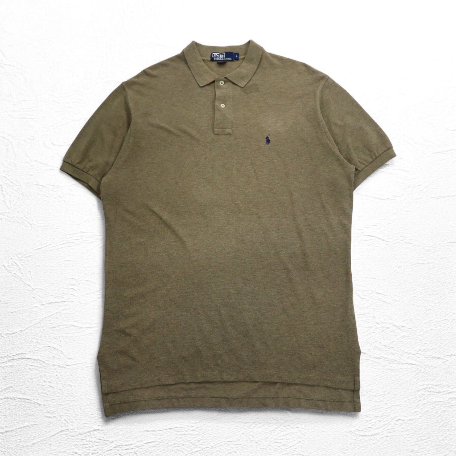 Polo by Ralph Lauren 90年代 ポロシャツ L カーキ コットン 鹿の子 