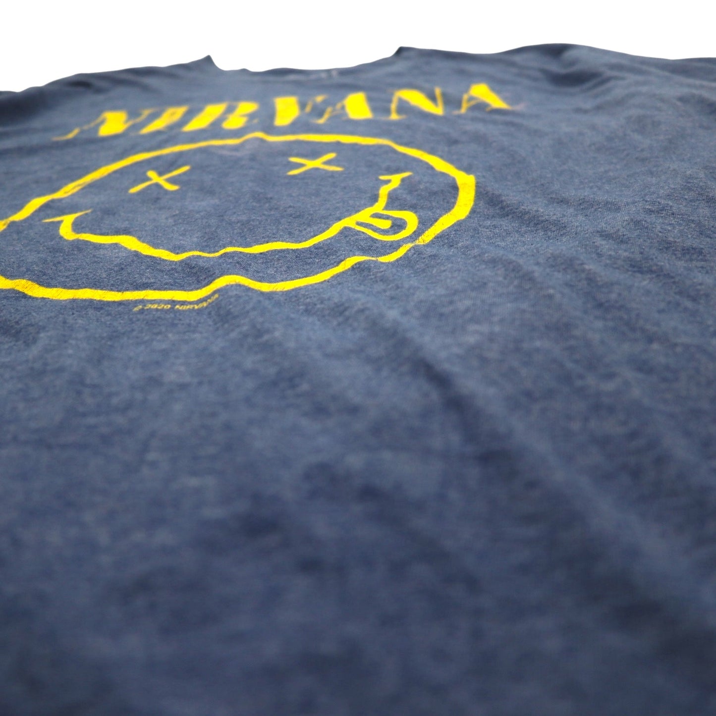 NIRVANA ニルヴァーナ ロック バンド Tシャツ バンT L ネイビー コットン ポリエステル メキシコ製