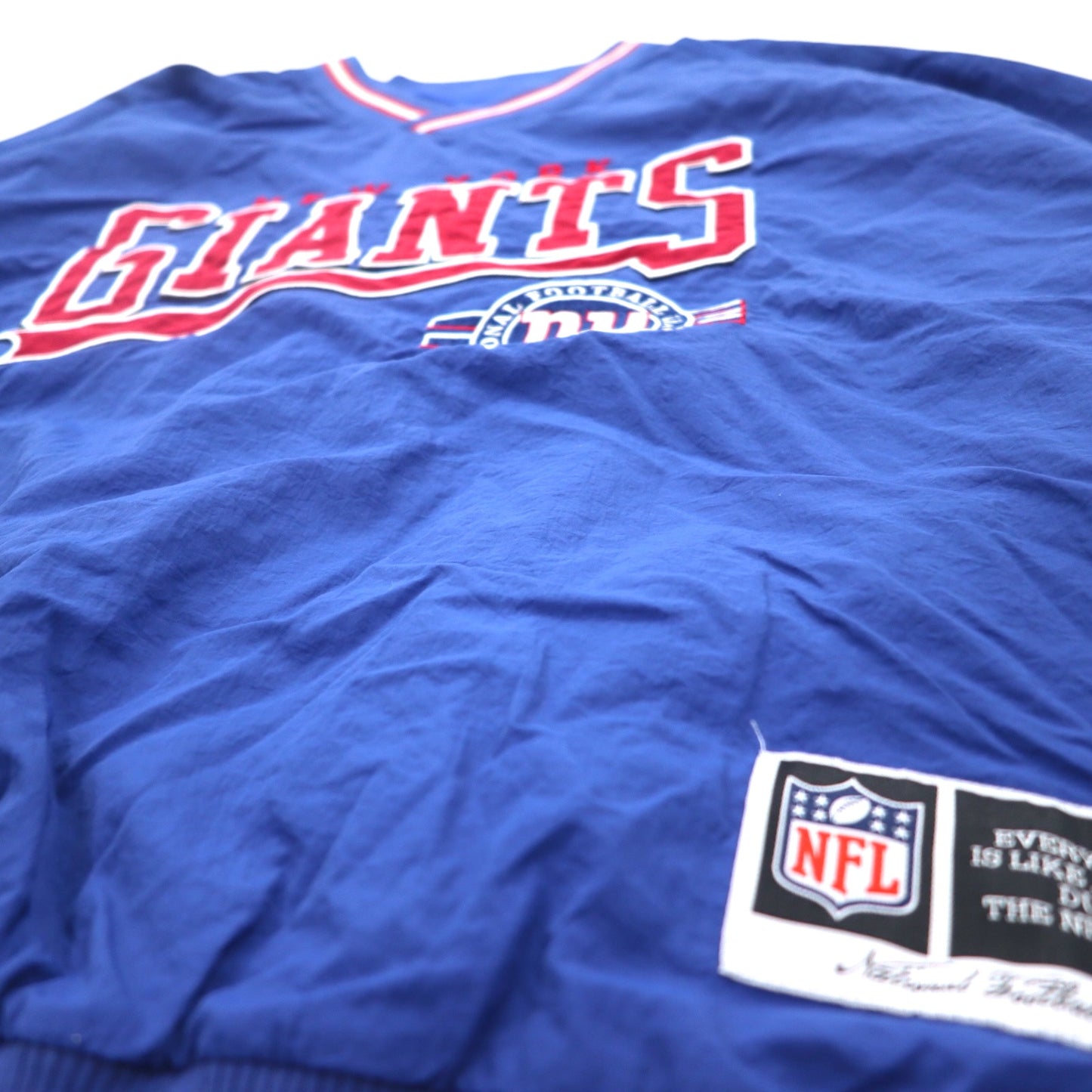 NFL Ribline Piste Pullover Nylon Jacket XL Blue Nylon NEW YORK GIANTS