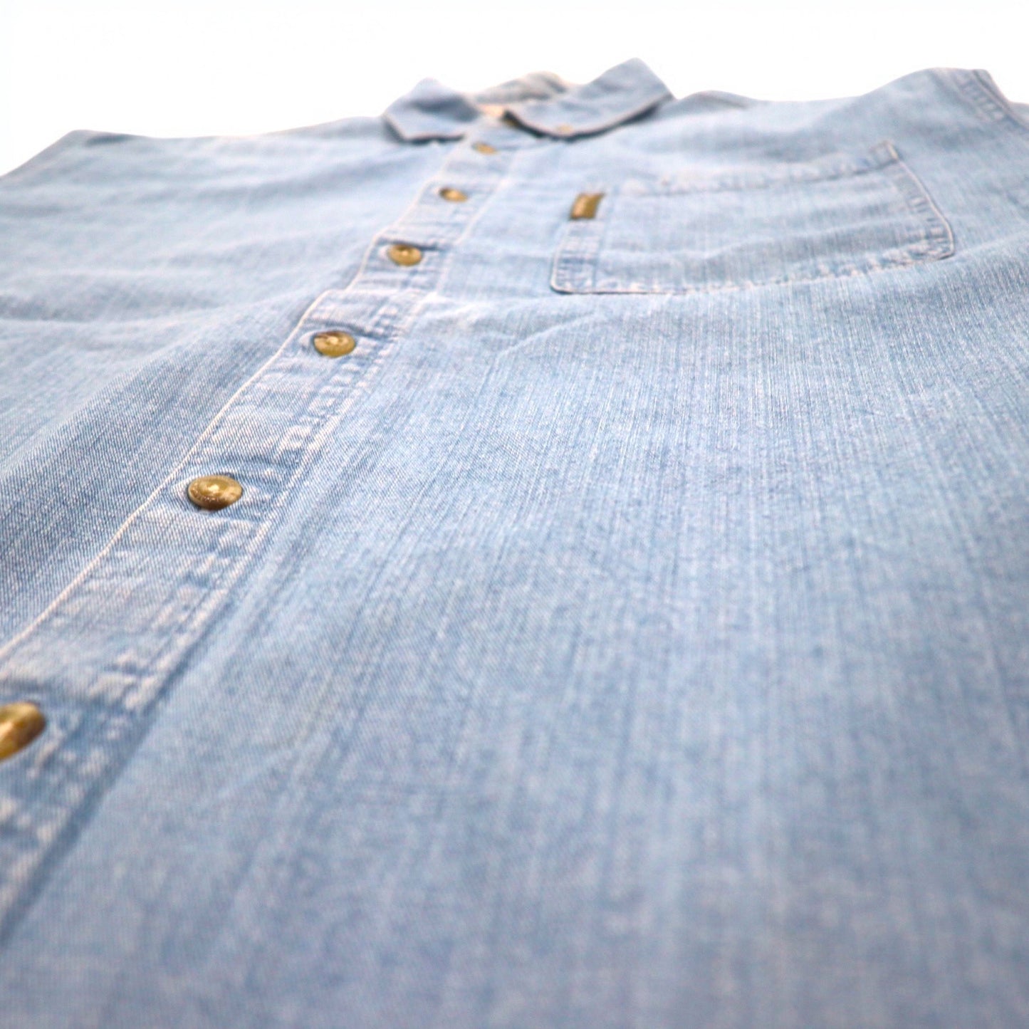 Columbia アイスウォッシュ デニム ボタンダウンシャツ L インディゴ ブルー コットン