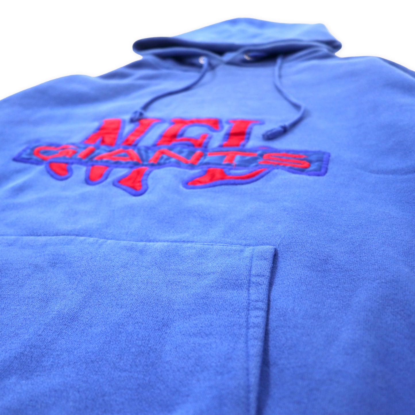 NUTMEG USA製 90年代 NFL GIANTS フットボール プルオーバーパーカー XL ブルー コットン