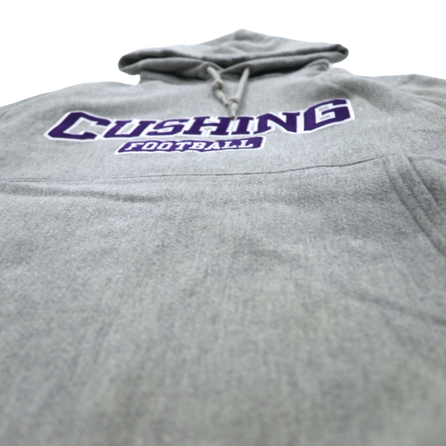 Champion リバースウィーブ REVERSE WEAVE プルオーバーパーカー S グレー カレッジ CUSHING FOOTBALL メキシコ製