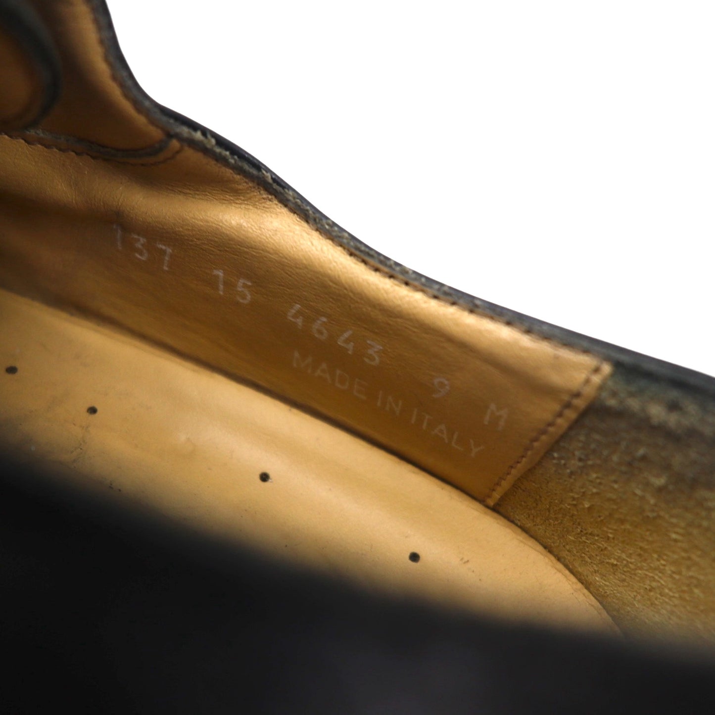 JOHNSTON & MURPHY イタリア製 Signaure Series ストレートチップ ドレスシューズ 27cm ブラック レザー 137 15 4643