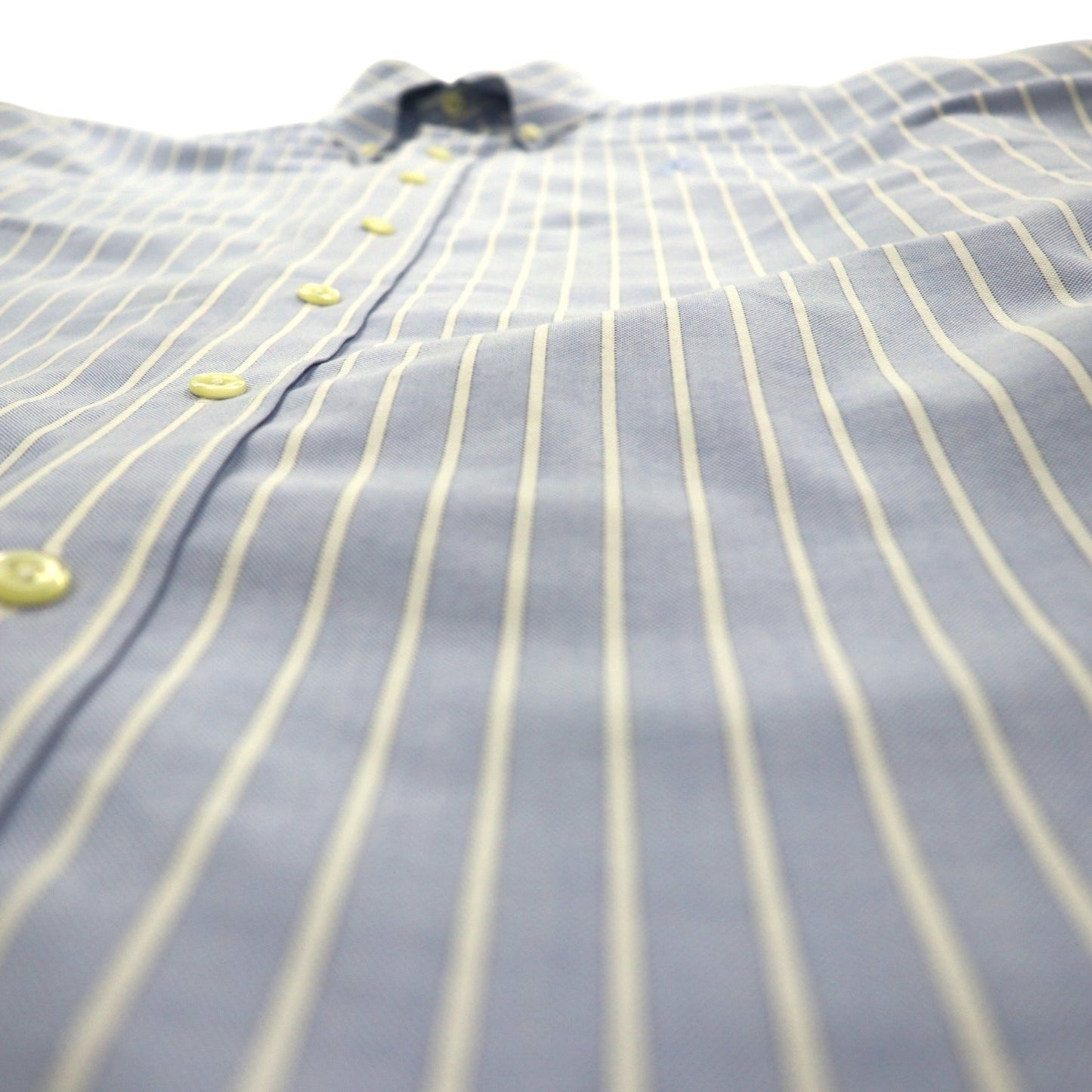 Brooks Brothers 346 オックスフォード ボタンダウンシャツ XL ブルー ストライプ ワンポイントロゴ刺繍