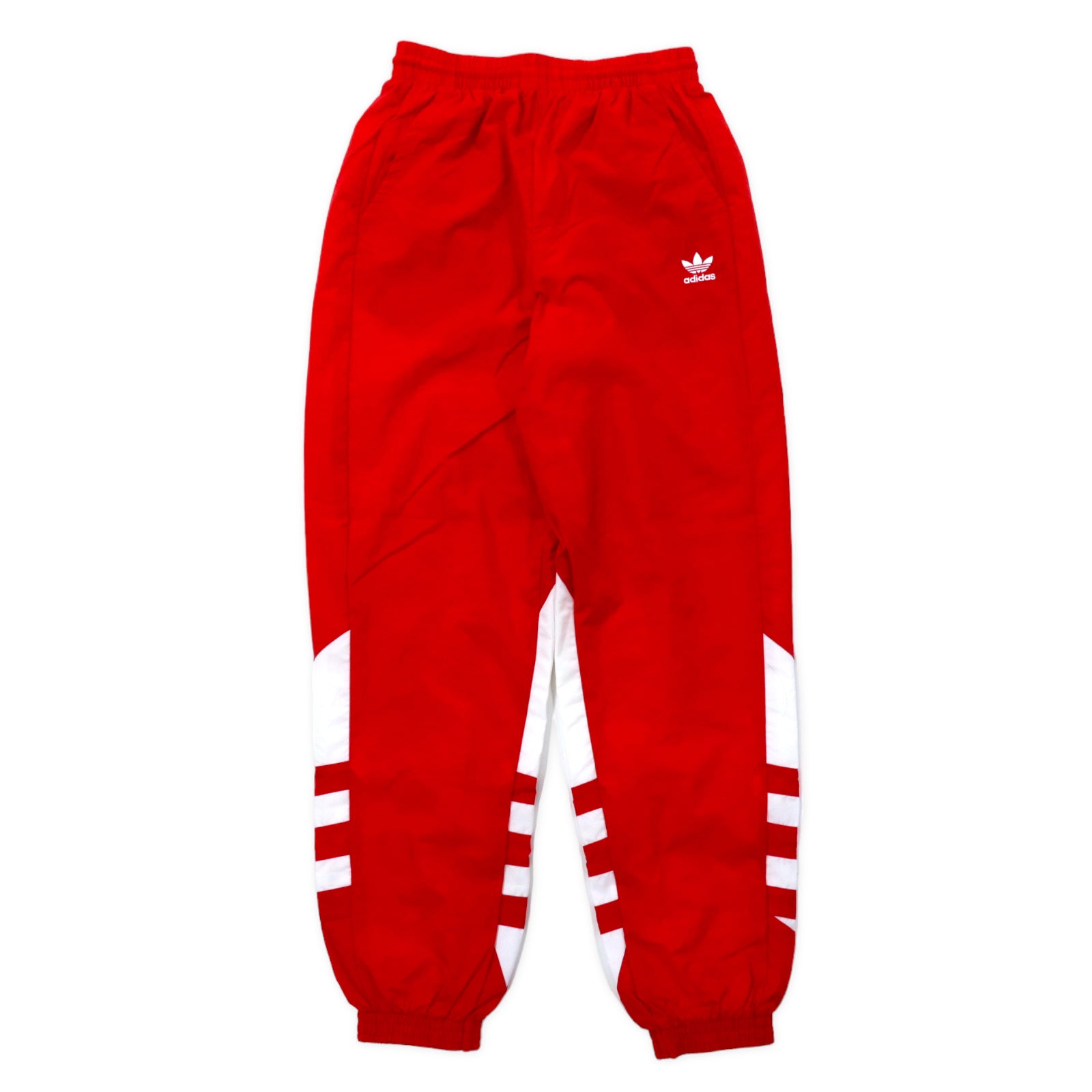 Adidas Originals Nylon Track Pants Jersey S Red Large Logo Big