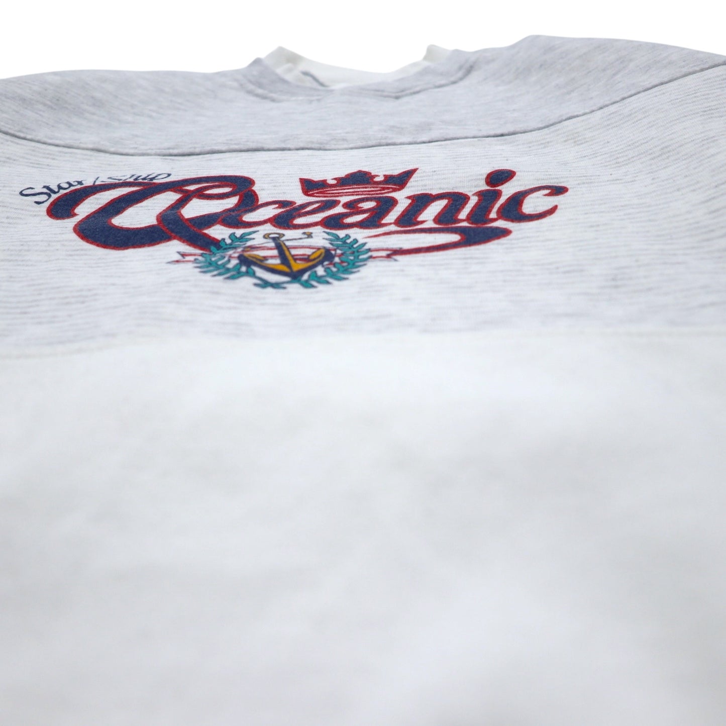 90年代 GEAR FOR SPORTS プリント スウェット L グレー コットン ポリエステル 裏起毛 STAR SHIP OCEANIC