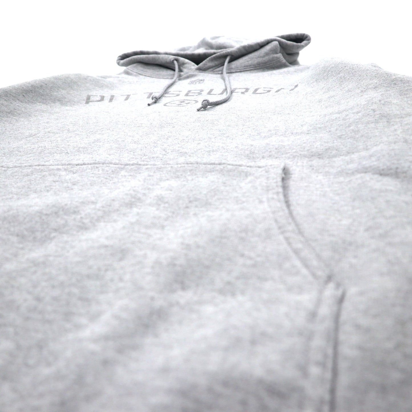 Reebok ヘビーウェイト プルオーバーパーカー L グレー 裏起毛 フロントポケット NFL PITTSBURGH