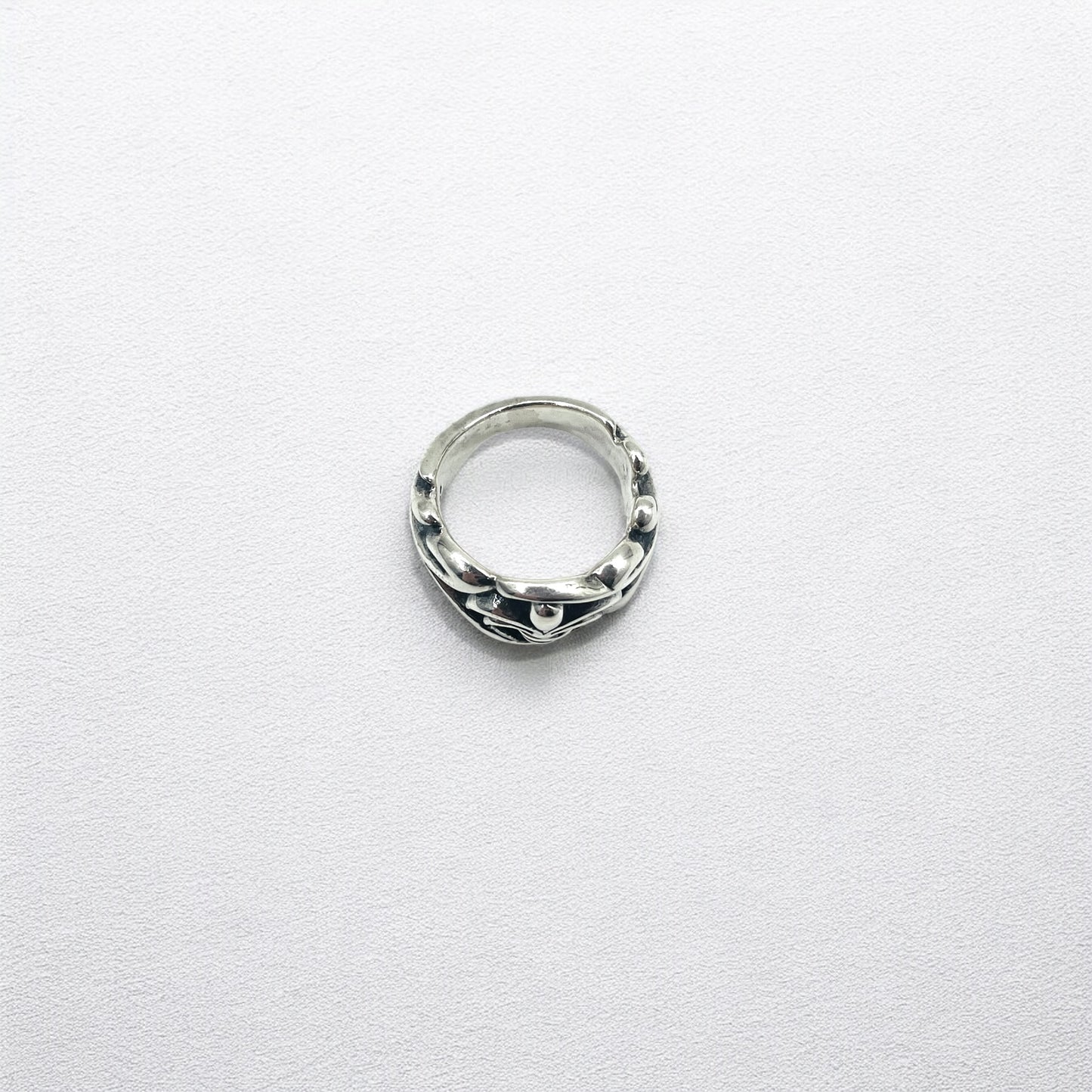 Vintage Silver Fleur de Lis Ring ユリ 紋章 リング 指輪 19号 シルバー 925 ゴシック パンク ロック