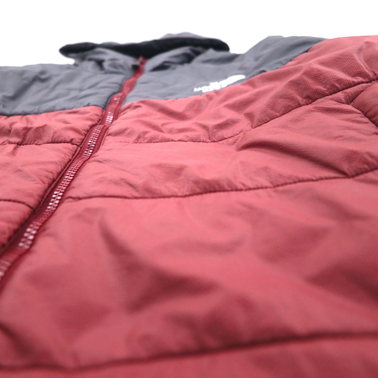 THE NORTH FACE プリマロフト PRIMALOFT 中綿 ジャケット フーディー L グレー ボルドー バイカラー ナイロン