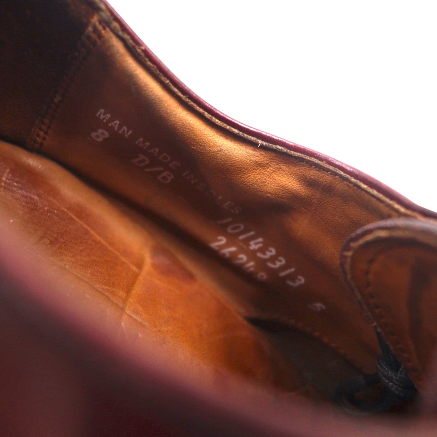 BOSTONIAN USA製 ストレートチップ ドレスシューズ 26cm ボルドー レザー 26248