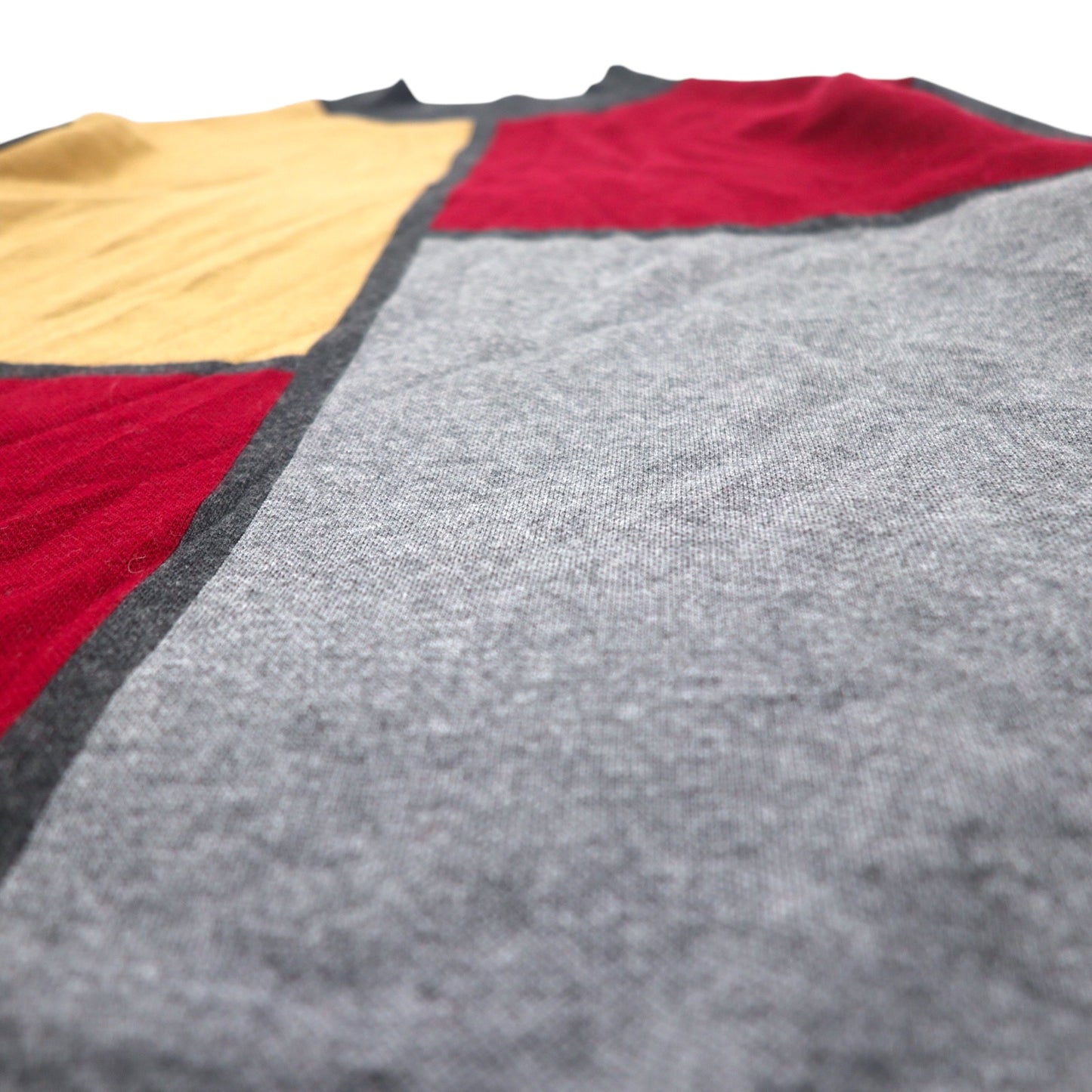 USA製 90年代 ALFRED DUNNER モックネック アクリルニット セーター L グレー アクリル カラーブロック