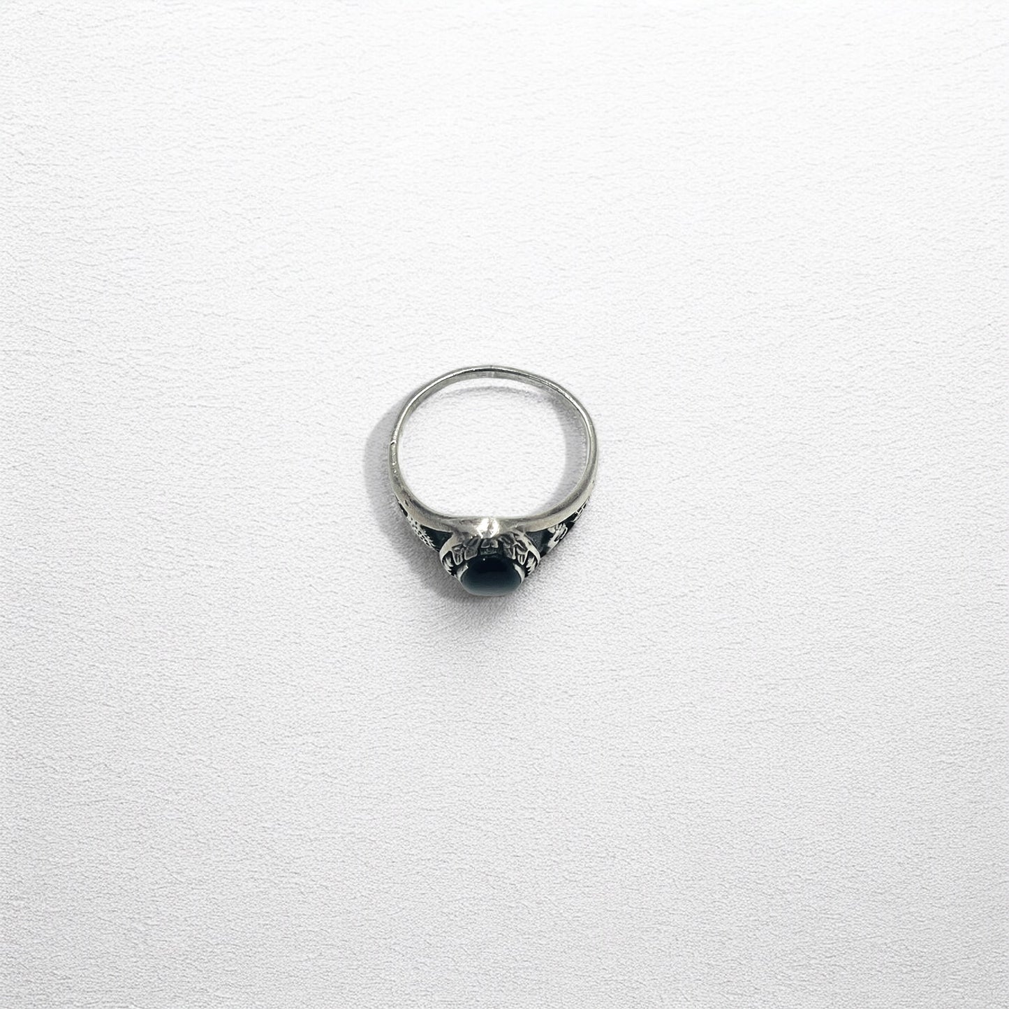 Vintage Silver Onyx Ring ブラックオニキス リング 指輪 14号 シルバー SILVER 925