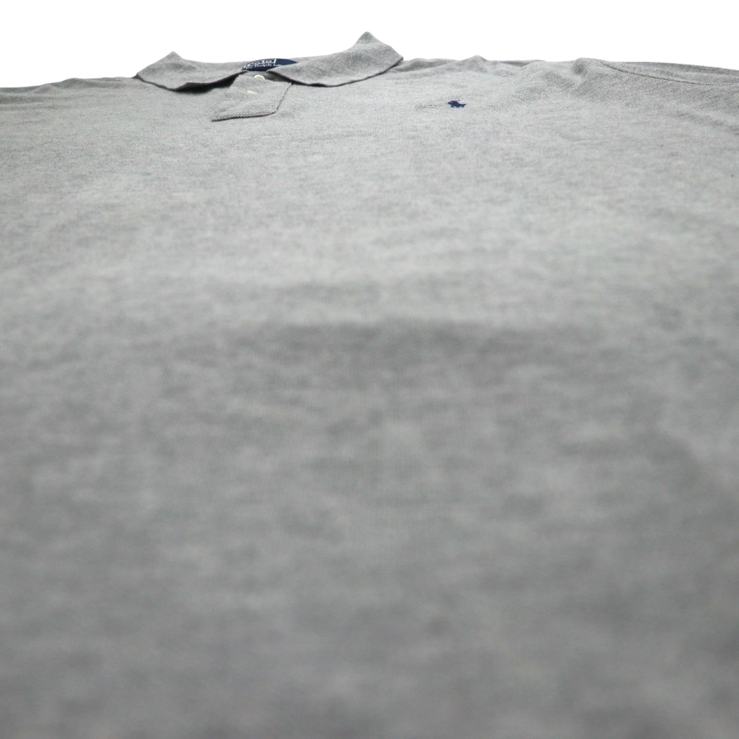 Polo by Ralph Lauren 90s Polo Shirt 3XL BIG Big Size Grey Cotton Pique Small Pony Embroidery Unused