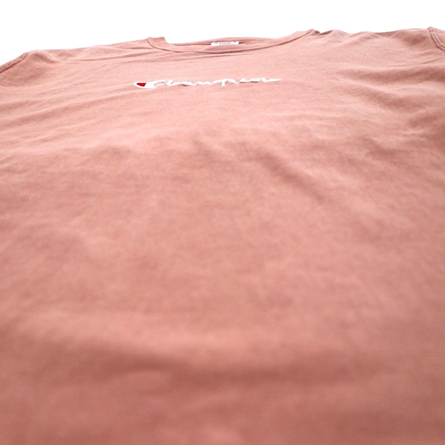 Champion リバースウィーブ REVERSE WEAVE T-SHIRT スウェット M ピンク スクリプトロゴ 刺繍 C8-P404