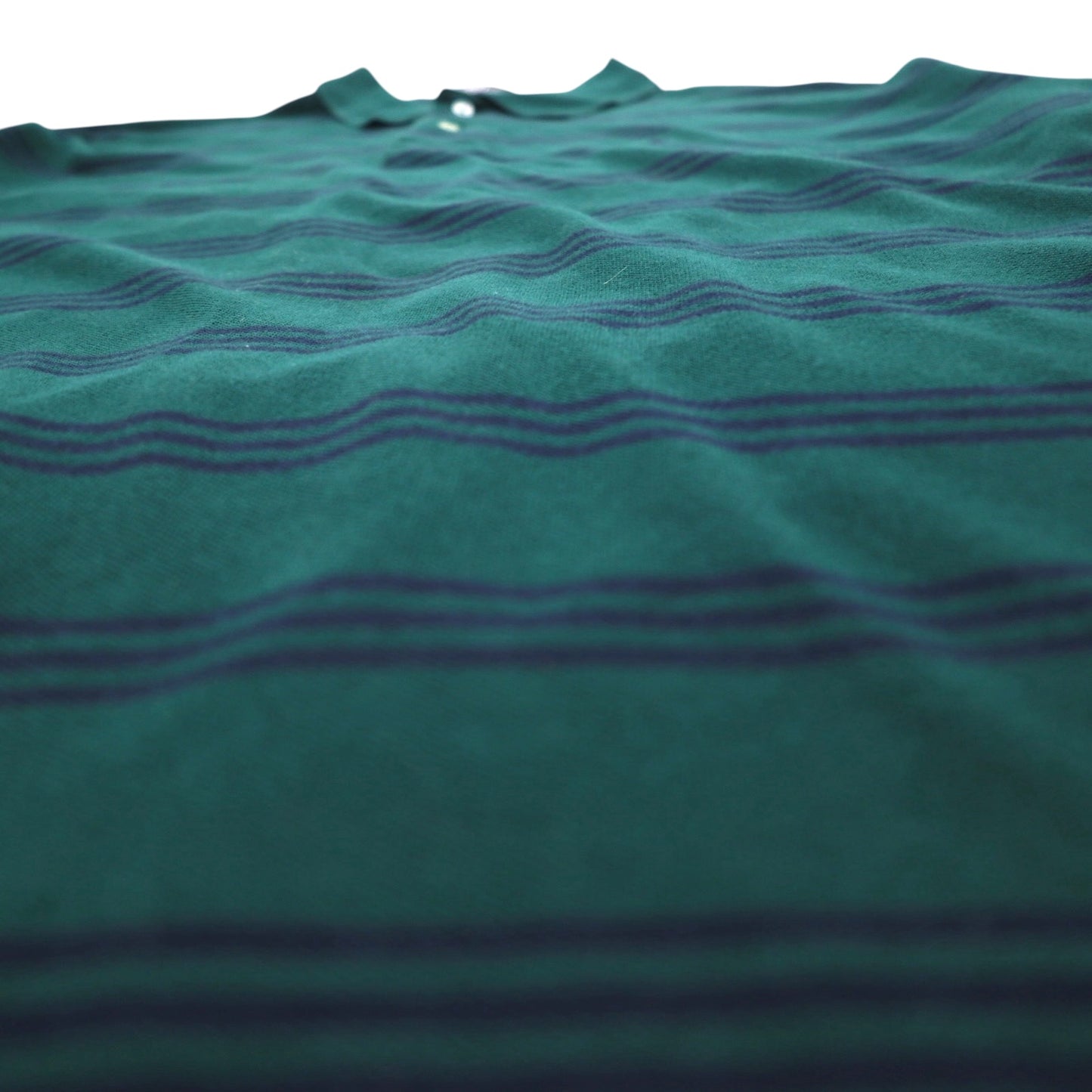 Polo by Ralph Lauren 90s Striped Polo Shirt 2XL Green Cotton Pique Small Pony Embroidery