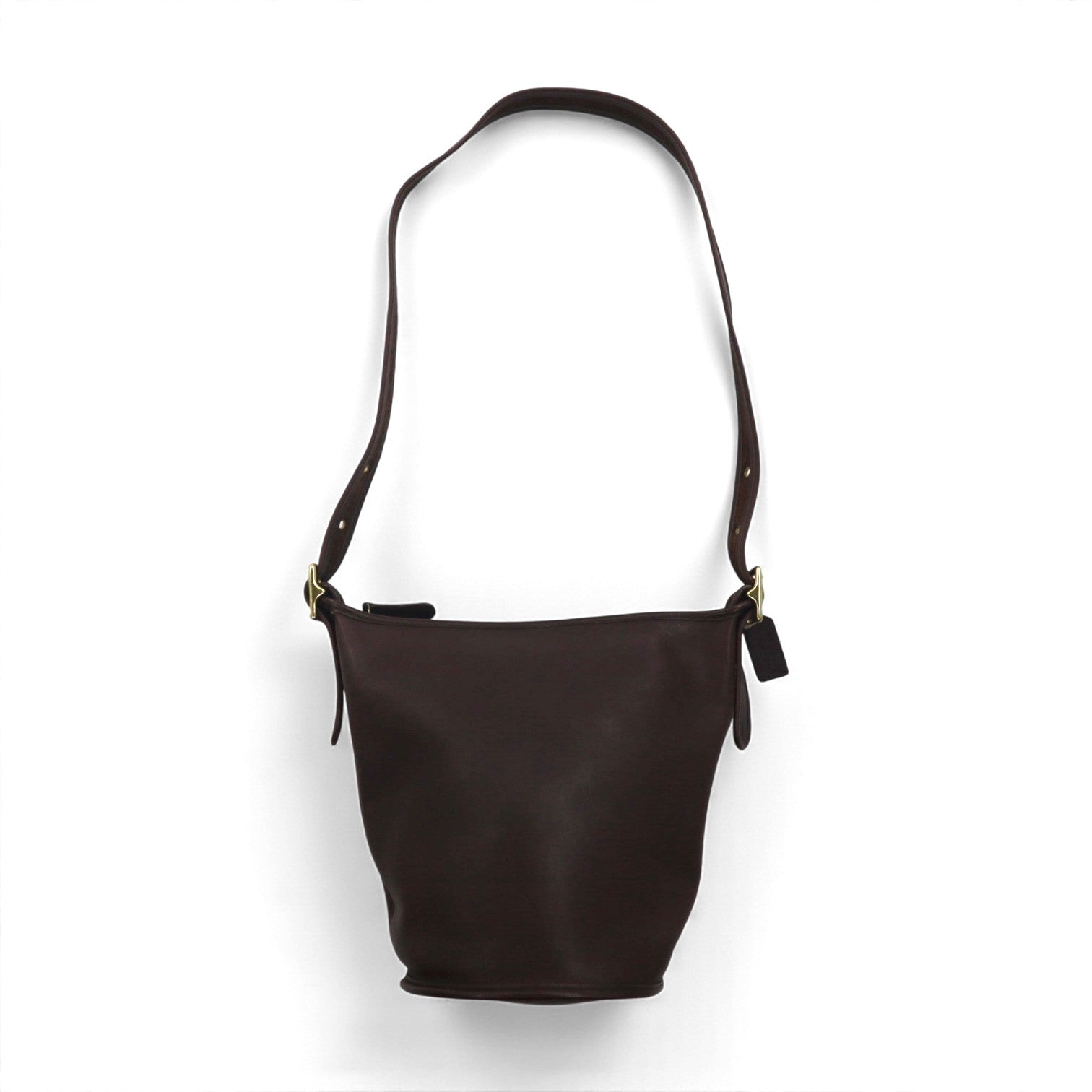 COACH オールドコーチ バケツ型 ショルダーバッグ ブラウン レザー