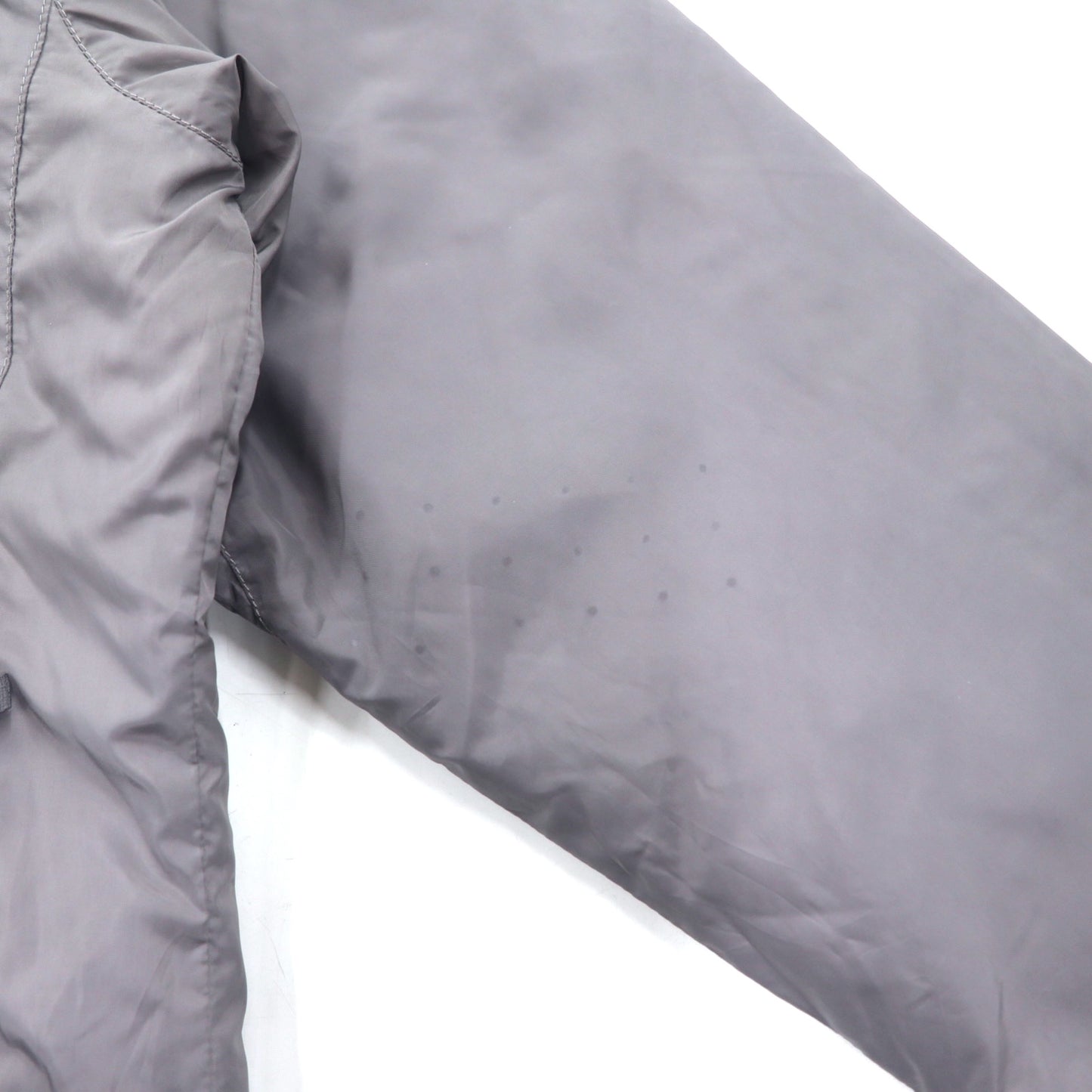 THE NORTH FACE フリースライナー インサレーションジャケット 中綿 XS グレー ポリエステル ロゴ 刺繍 ドローコード