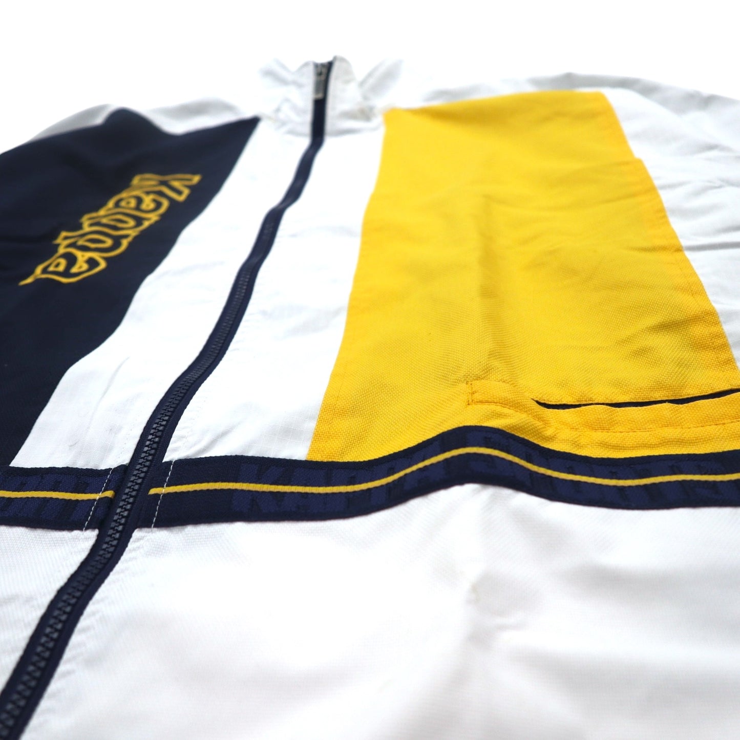 KAPPA 90年代 トラックジャケット ジャージ XL ホワイト カラーブロック メッシュライナー ロゴ刺繍