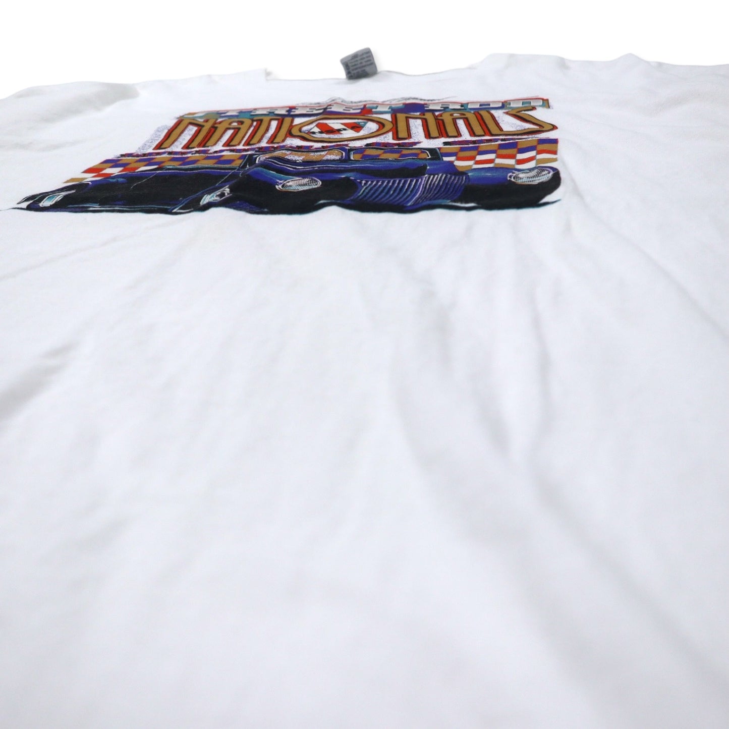 Made in USA 00s Cal Cru classic car print T-shirt 4XL white cotton STREET ROD NATIONALS big size