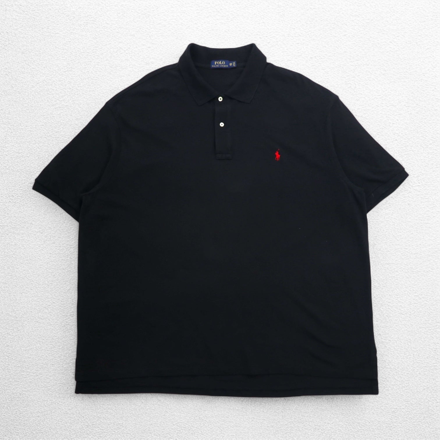 POLO RALPH LAUREN Polo shirt 4XL BIG Big size Black Cotton Pique