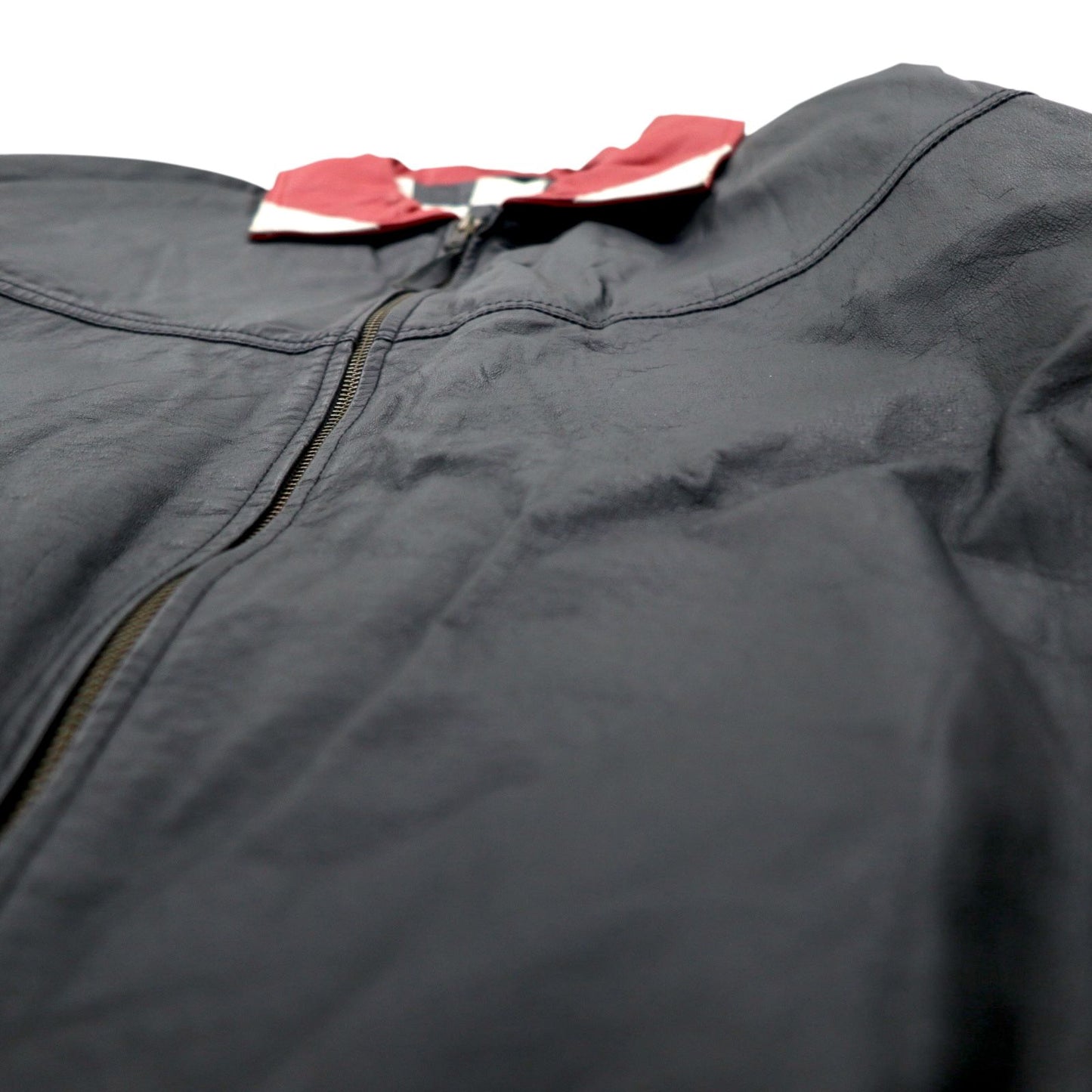 90s Vintage Riders Jacket BURK'S BAY レーシング ライダースジャケット 2XL 中綿 チェッカーフラッグ 90年代